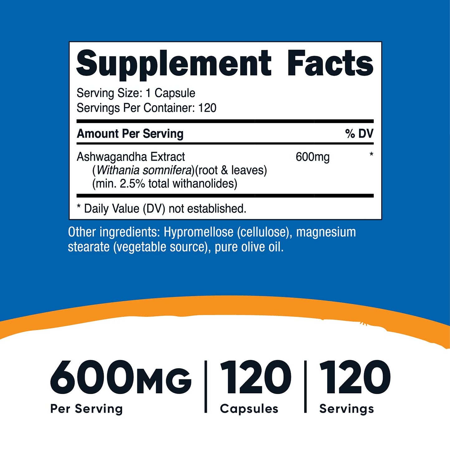 Nutricost Ashwagandha Herbal Supplement 600mg Capsules, 360 Capsules