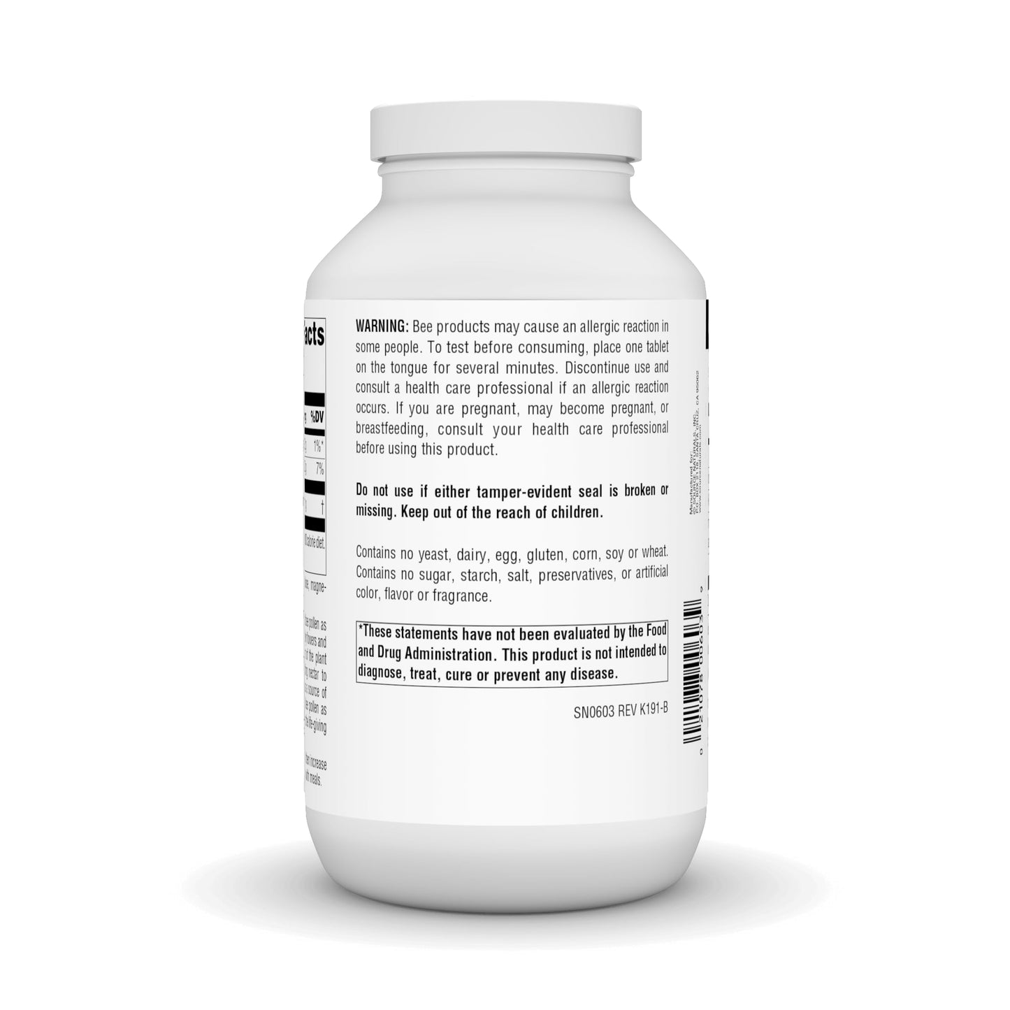 Source Naturals Bee Pollen 500 mg Tablet 250 Tablets