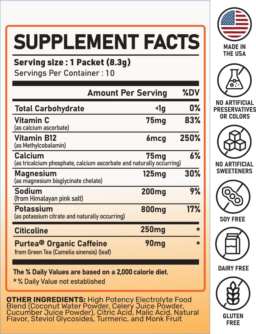Great Naturally Focus+ Nootropic Electrolyte Powder 2.93 oz