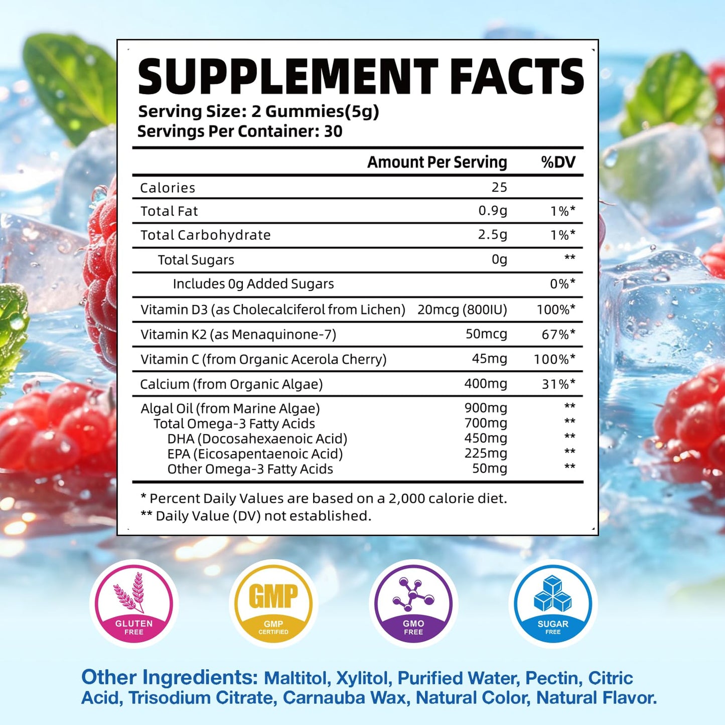 YUULAI Omega-3 Gummies for Kids, 120 Count