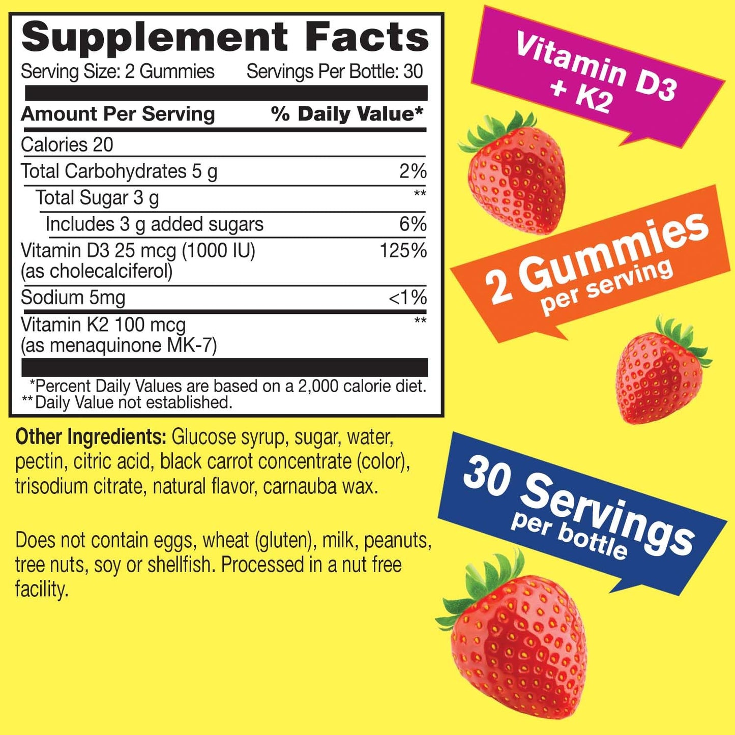 WellYeah Vitamin D3 + K2 Gummies 60 Gummies