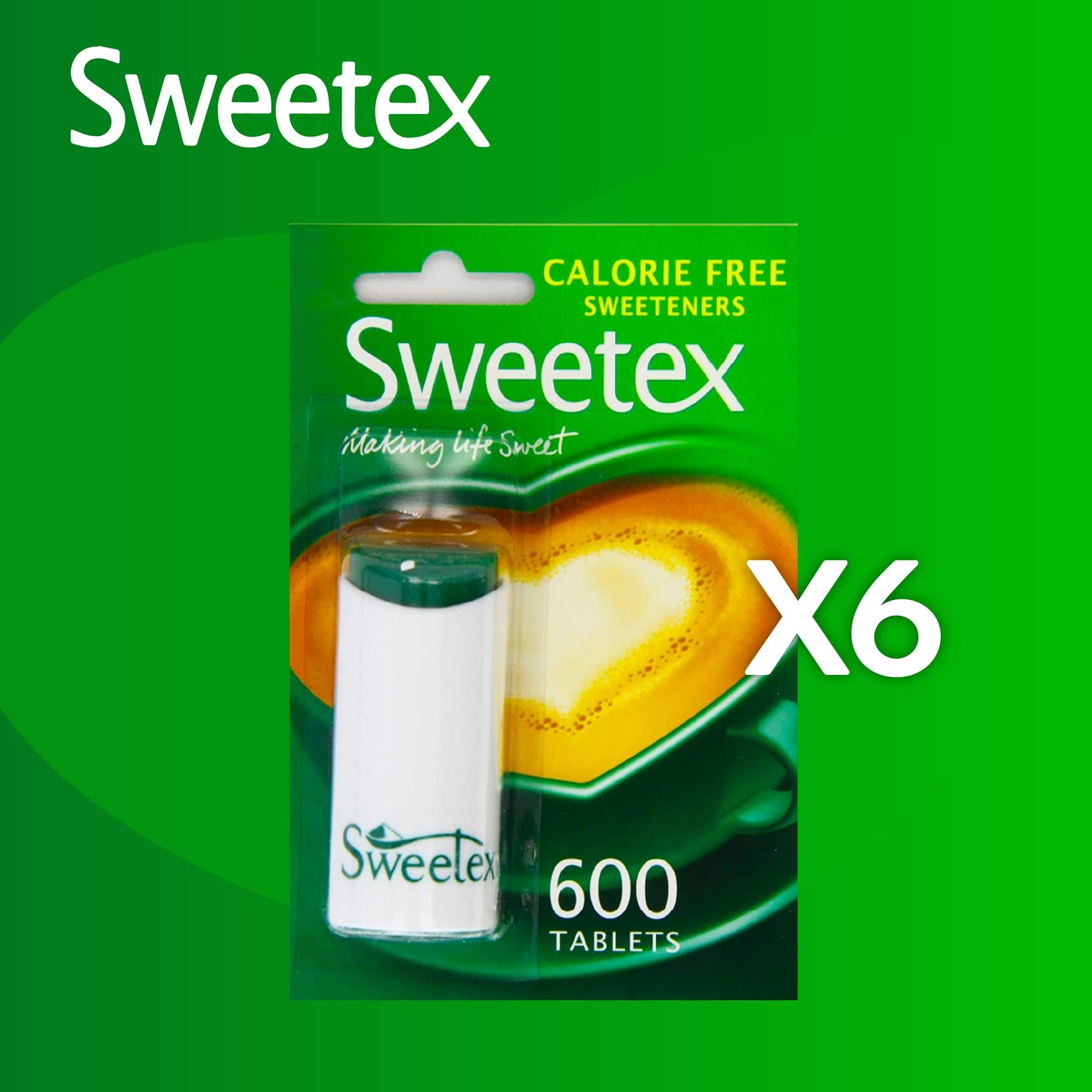 Sweetex 600 Tablets, 6 Count