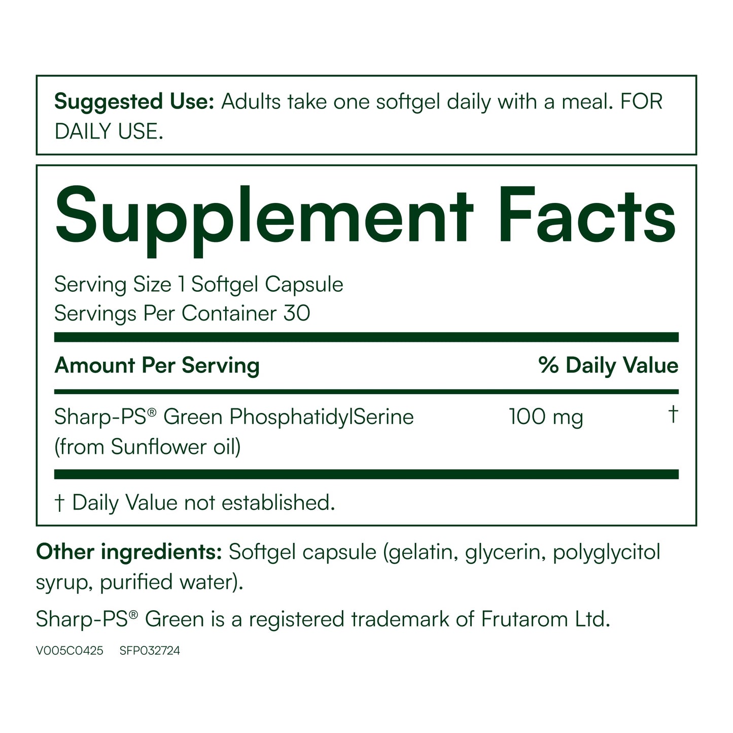 Purity Products PS Brain Support SoftGels 30