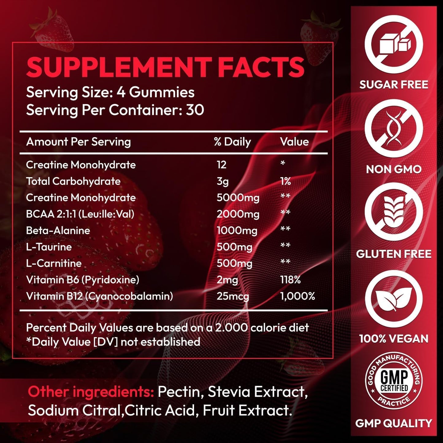 Cytona Creatine Gummies Monohydrate Complex, 120 Gummies