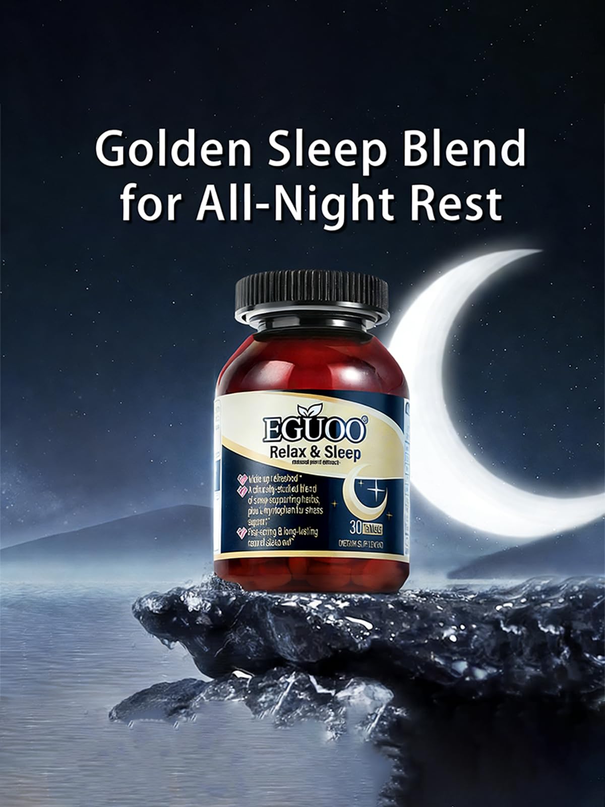 EGUOO Relax & Sleep Supplement for Adults Tablet 30 Tablets