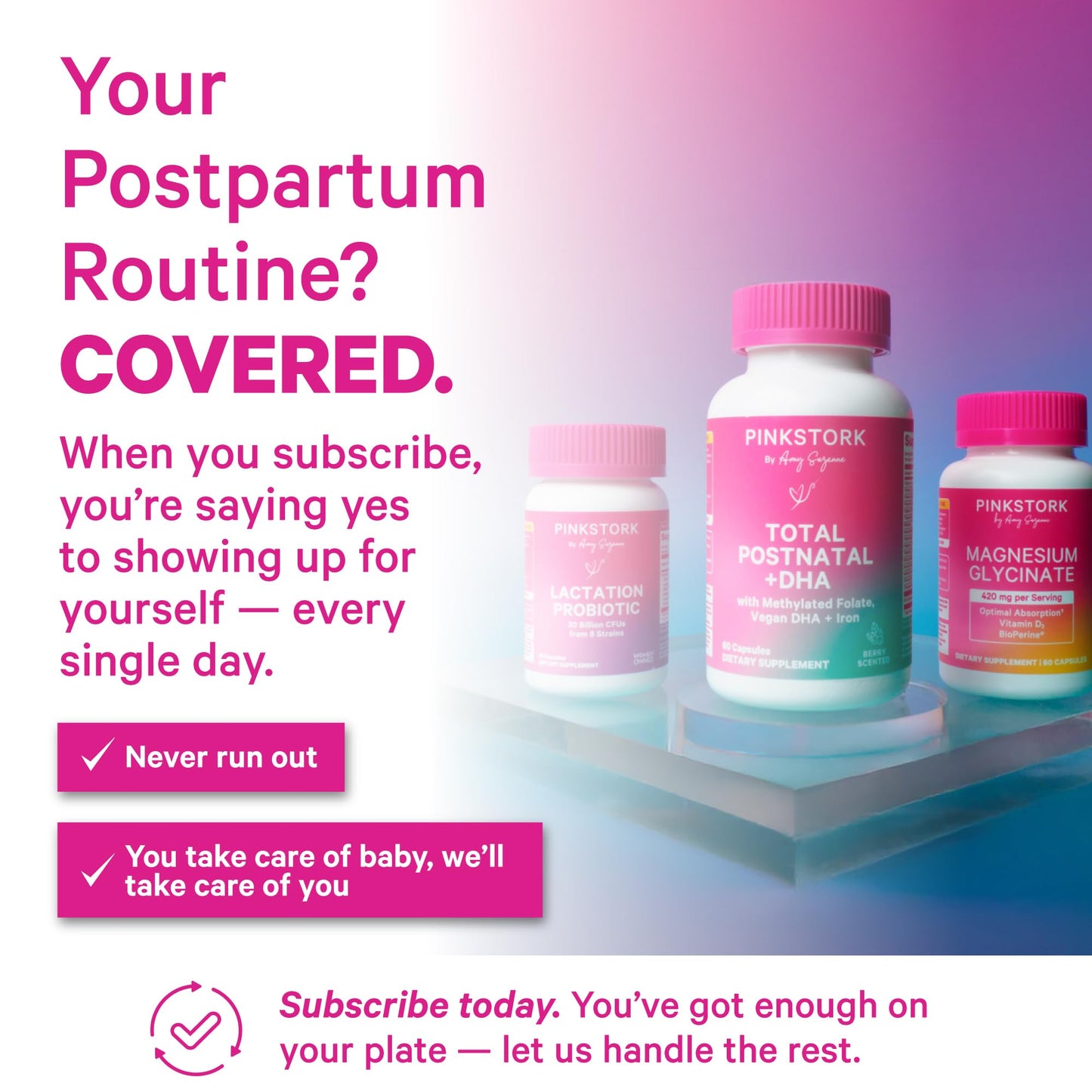 Pink Stork Total Postnatal Vitamins for Women 60 Capsules