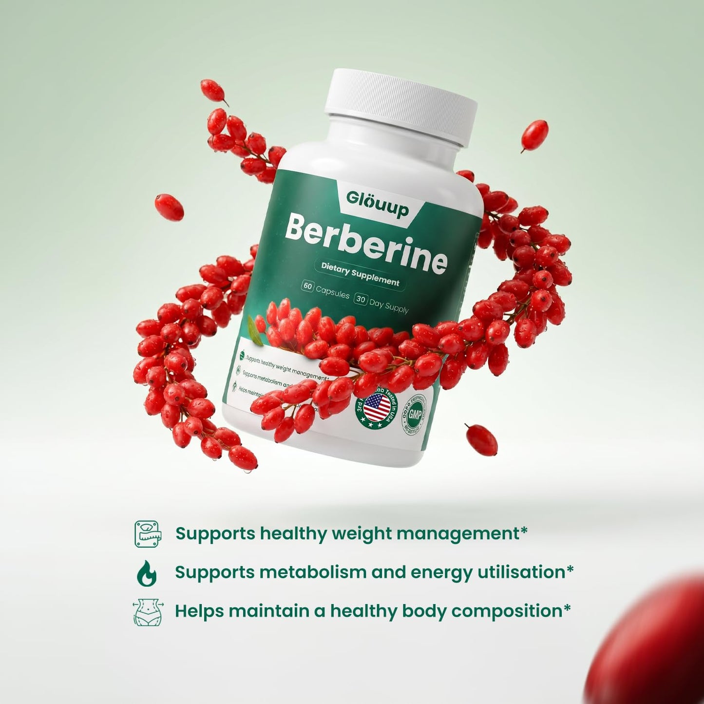 Glö Uup Berberine Supplement 800mg 60 Capsules