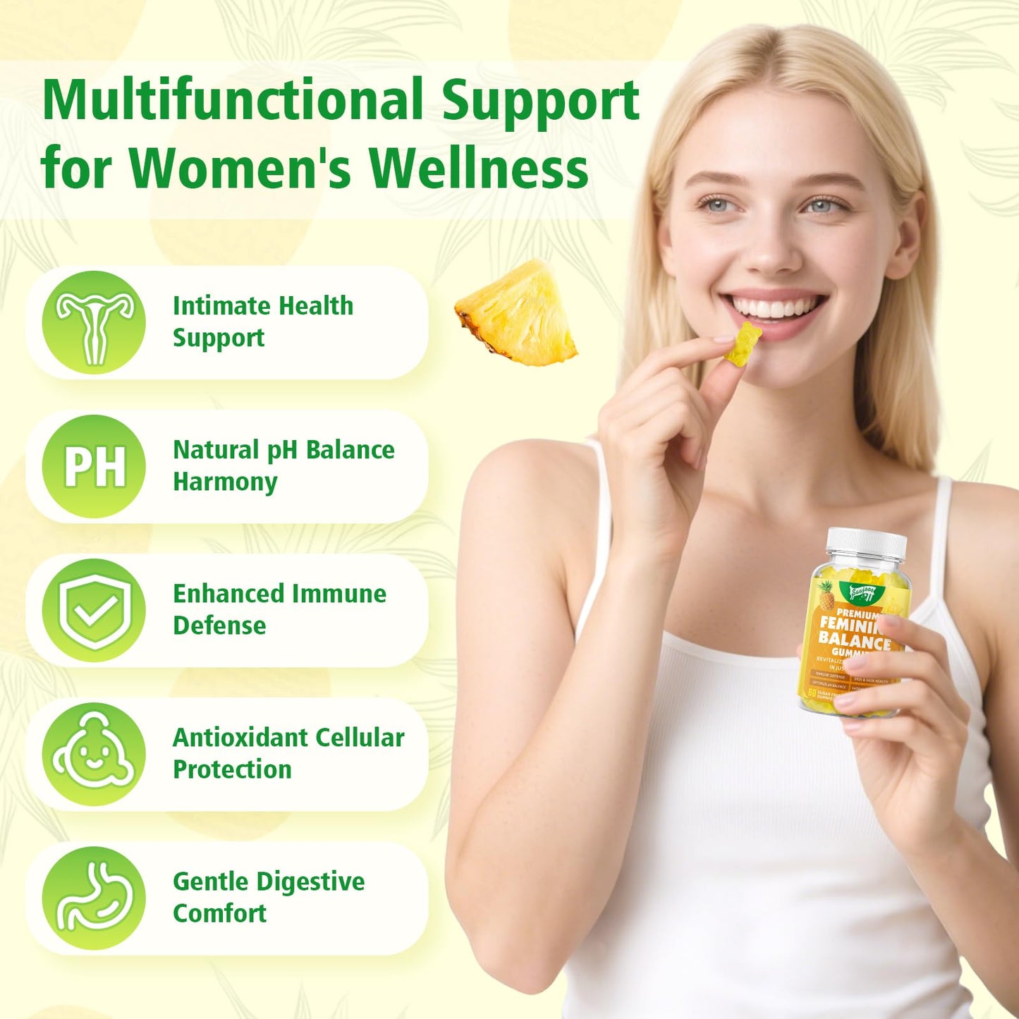 Saajoor Premium Feminine Balance Gummies 120 Count