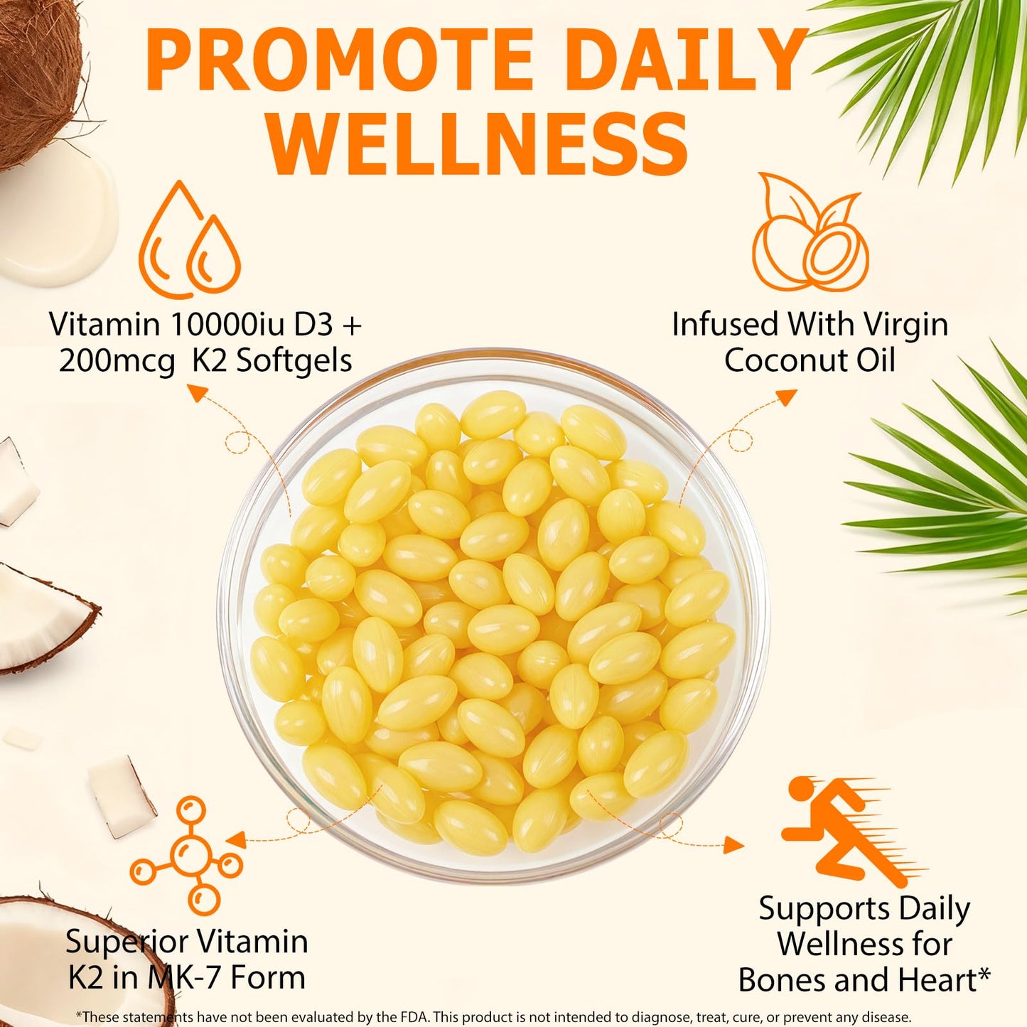 ZROGJBMK Vitamin D3 K2 Softgel 120 Softgels