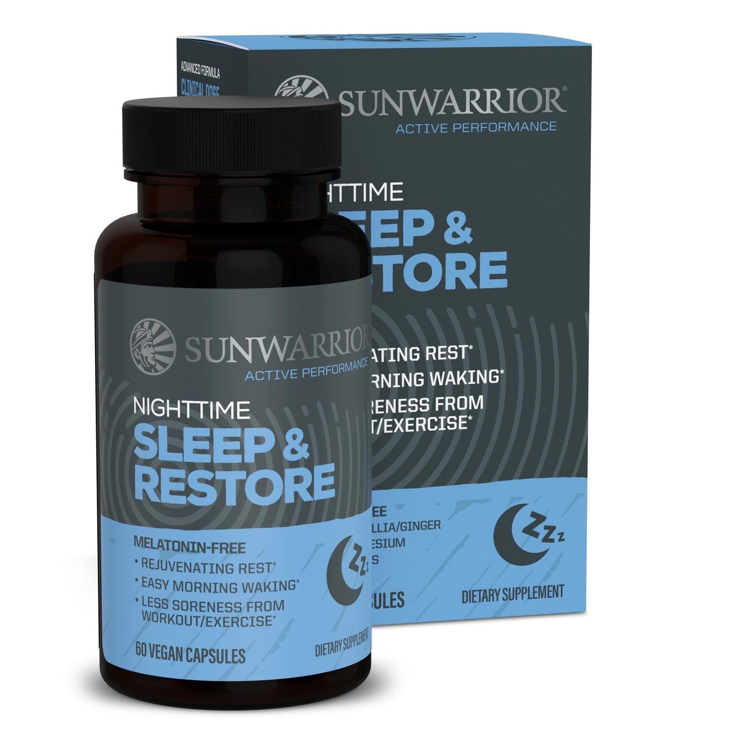 Sunwarrior Sleep Support & Restore Capsules, 60 Count