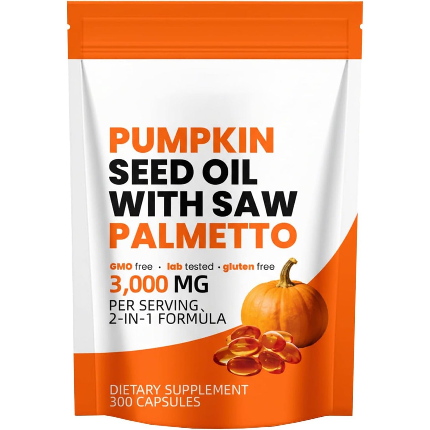 Osdywer Pumpkin Seed Oil Softgels with Saw Palmetto – 3000mg Cold-Pressed Virgin Oil – 150 Softgels
