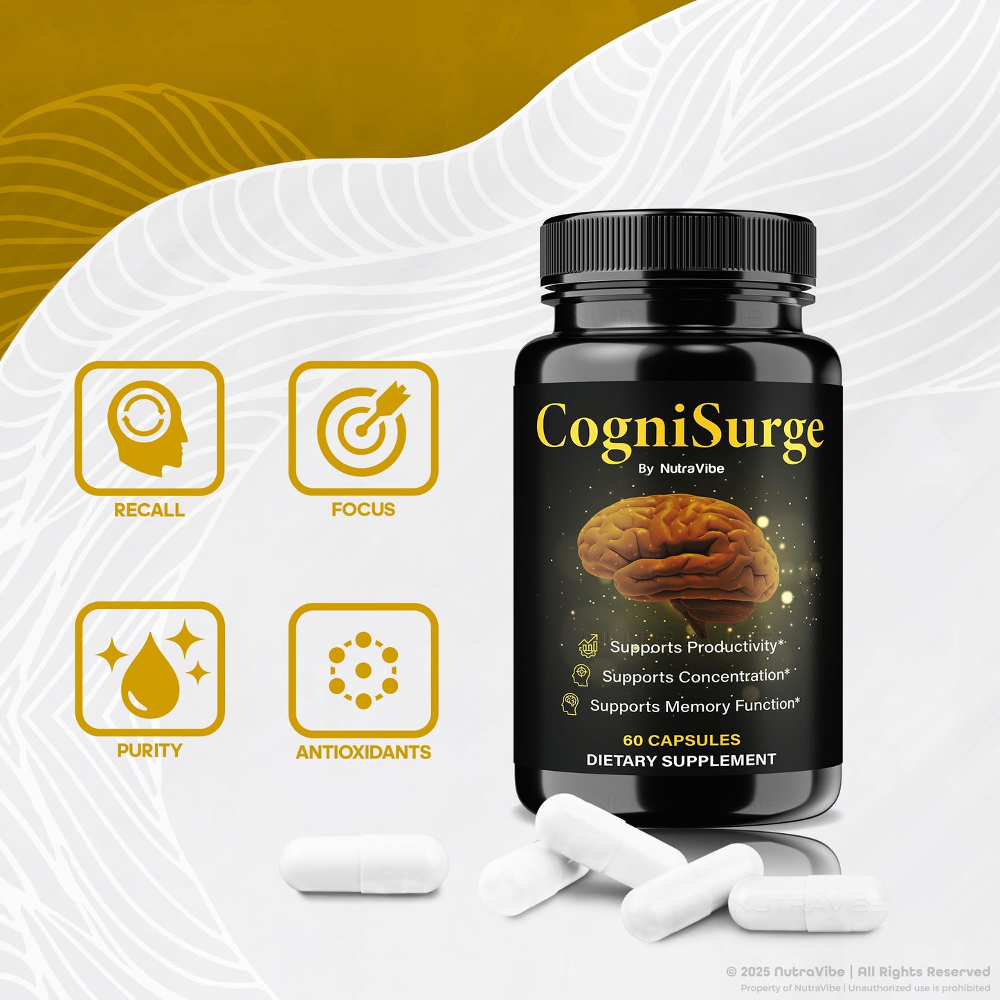 NutraVibe CogniSurge Capsule 60 Count