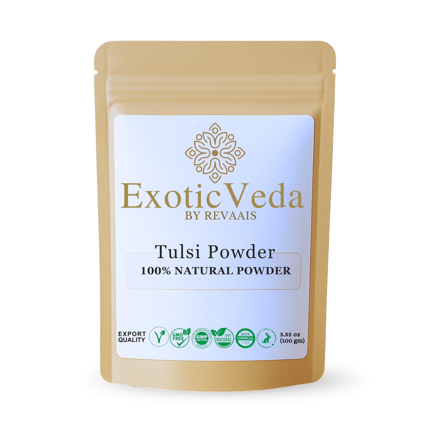 Exotic Veda Tulsi Powder (Holy Basil) Powder 3.53 Ounce