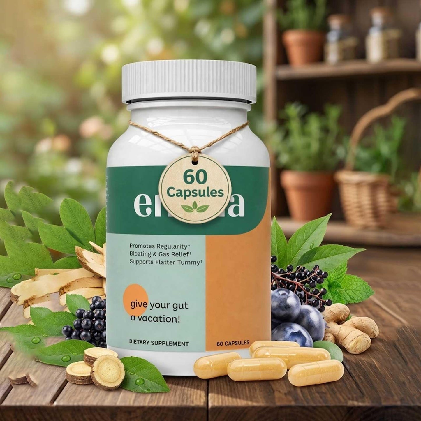 ELEPHANTGOODS Emma-X Gut Health Relief Support Capsules, 60 Count