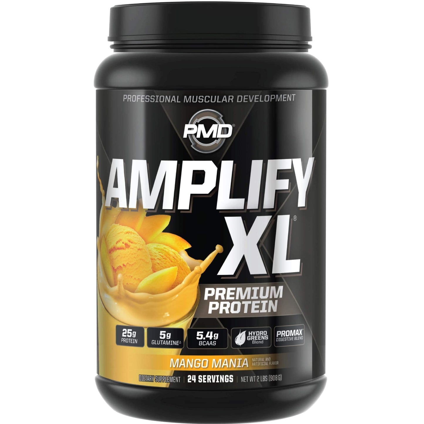 PMD Sports Amplify XL Premium Whey Protein Powder Mango Mania, 2 lb, Pack of 1