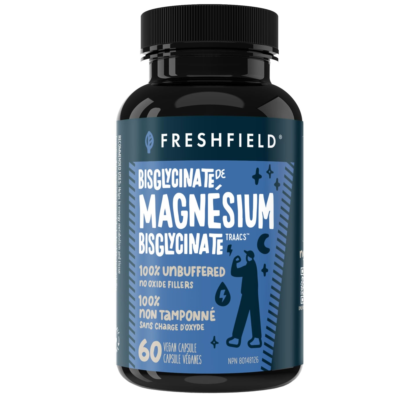 Freshfield Magnesium Bisglycinate Capsule, 60 Count