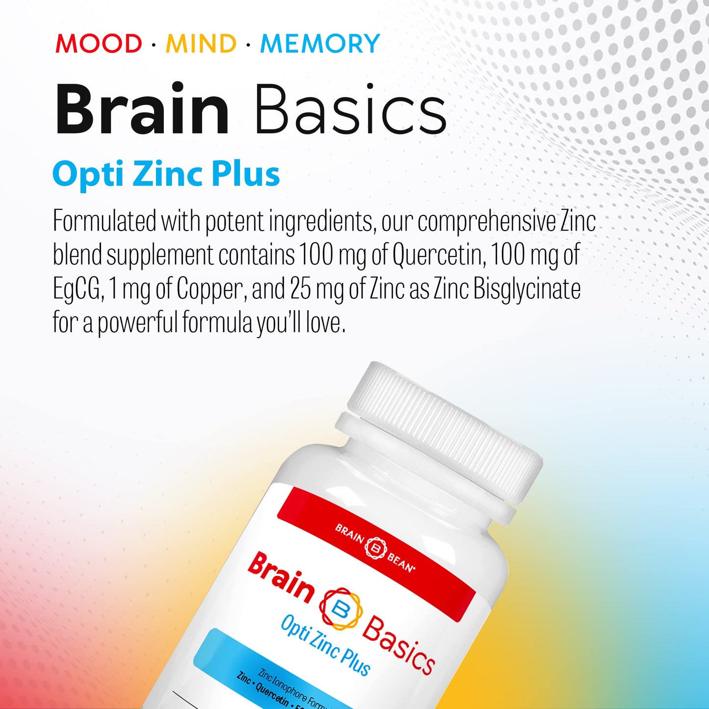 Brain Bean Brain Basics Opti Zinc Plus 60 Capsules