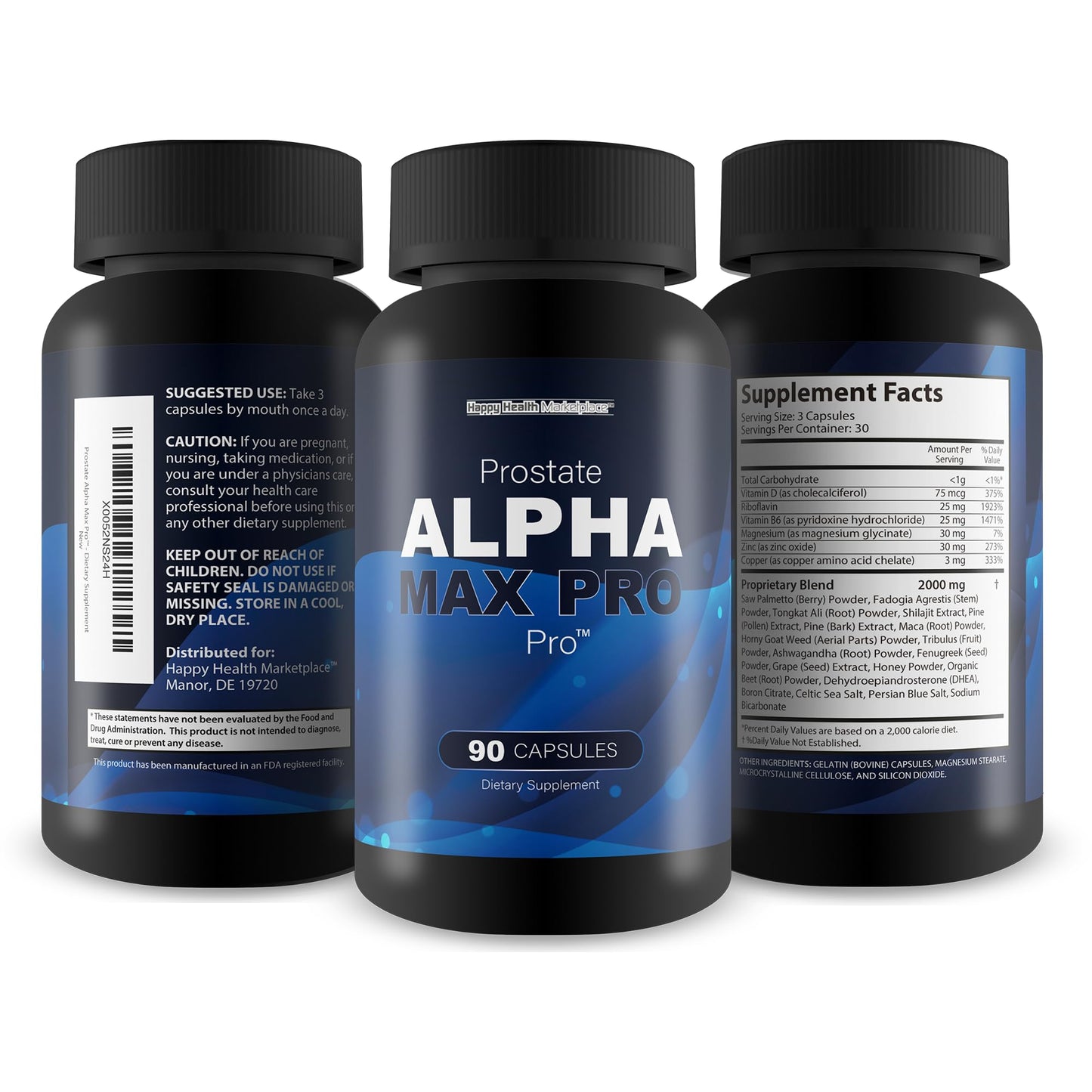 Happy Health Marketplace Prostate Alpha Max Pro 90 Capsules