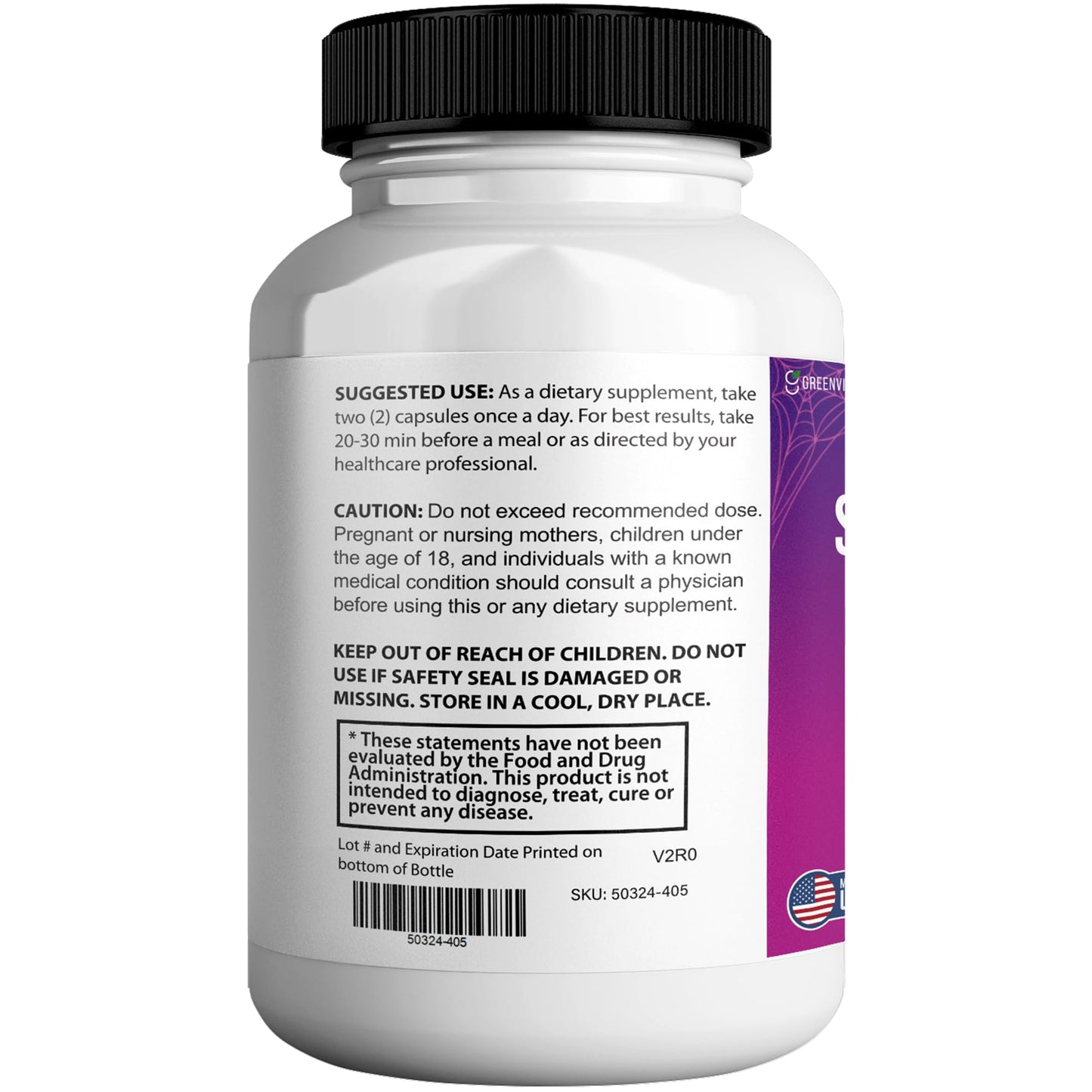 GREENVIFY Spiderman Sense Max Extra Strength Maca Root Complex 60 Capsules