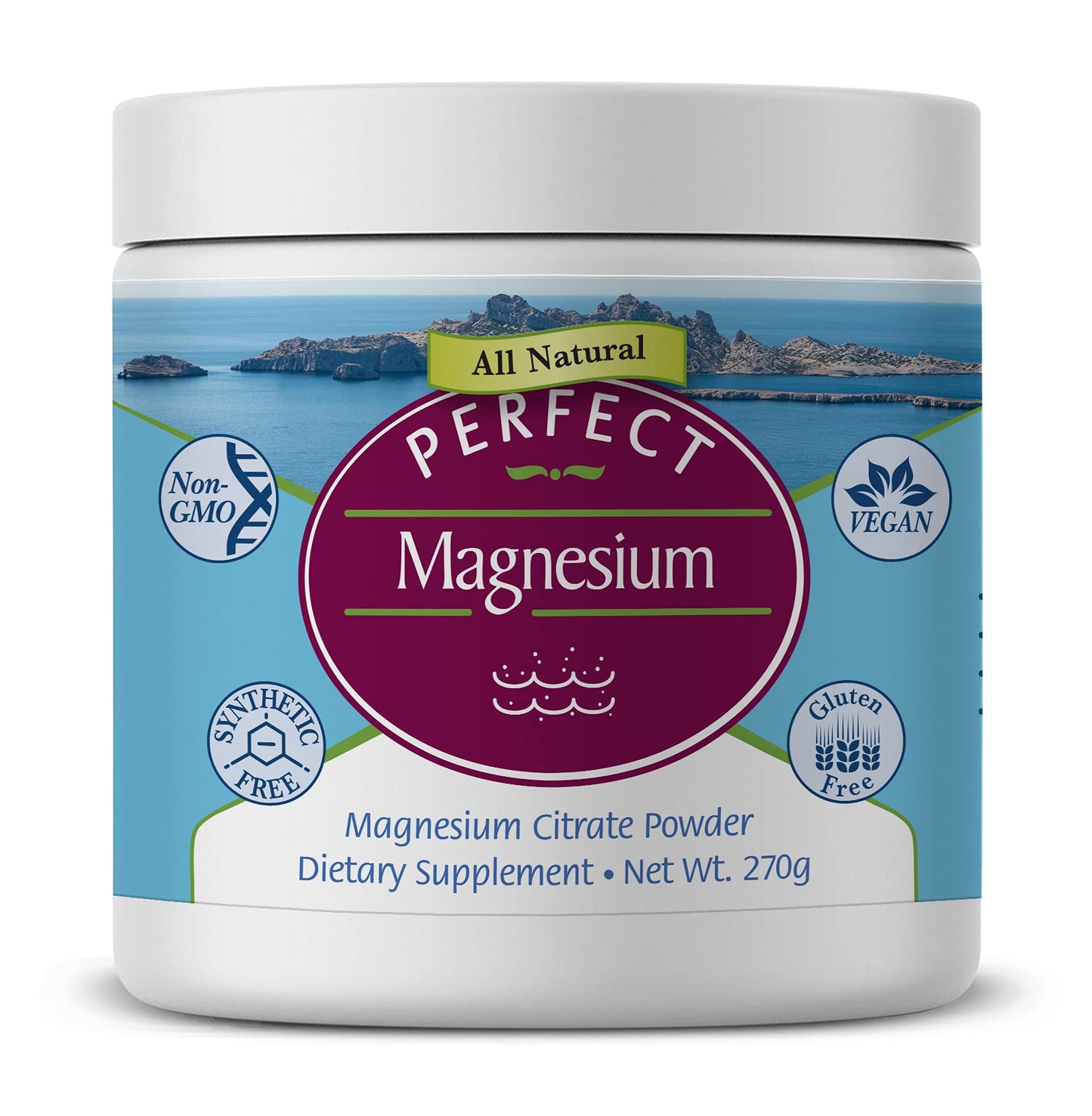 Perfect Supplements Magnesium Citrate Powder 9.52 oz