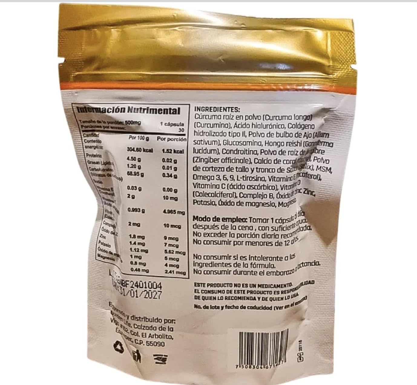 Generic Hyaluronic Acid Dietary Supplement Caplet 500 mg, 1 Count