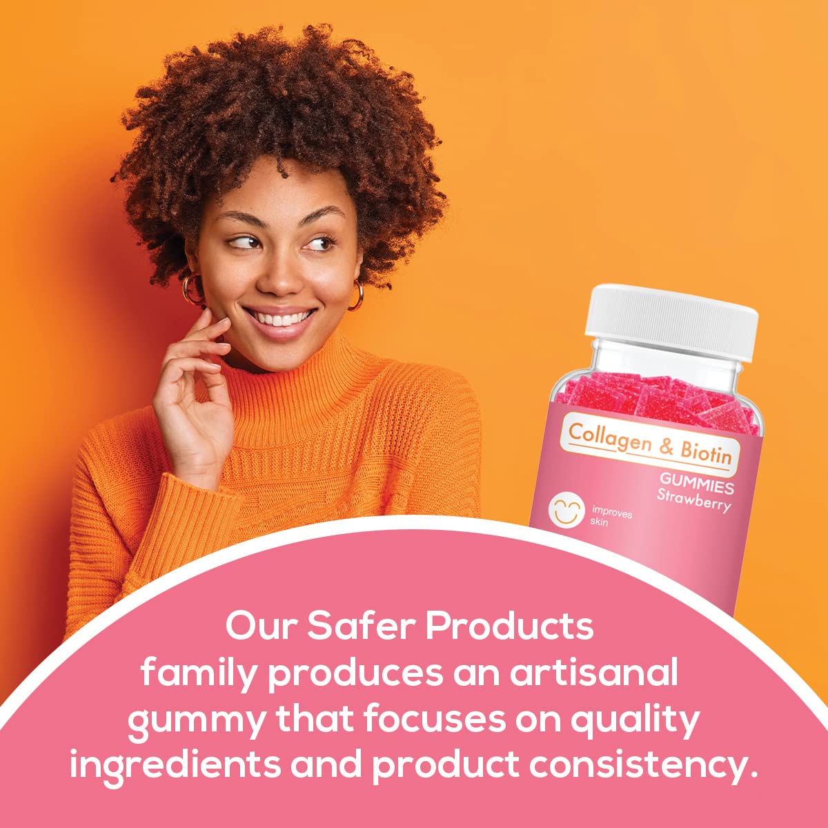 Safer Products Collagen Biotin Gummies 60 Count