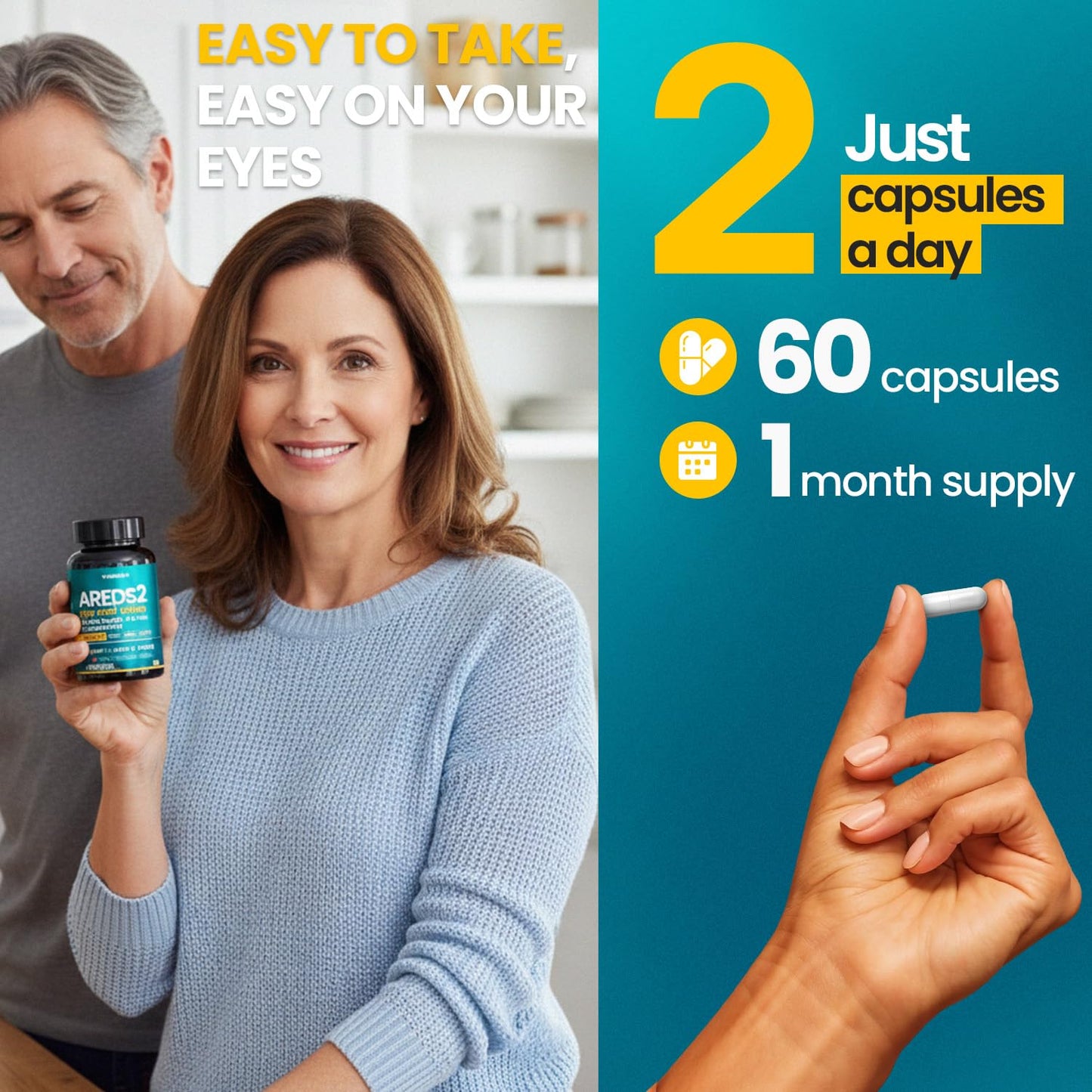 Vitamax AREDS 2 Eye Vitamins Capsule 60 Count