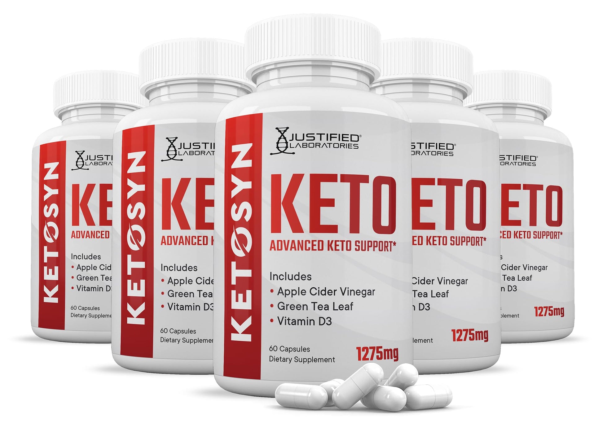 Justified Laboratories Ketosyn Keto ACV 1275mg Keto Support Blend, 300 Capsules
