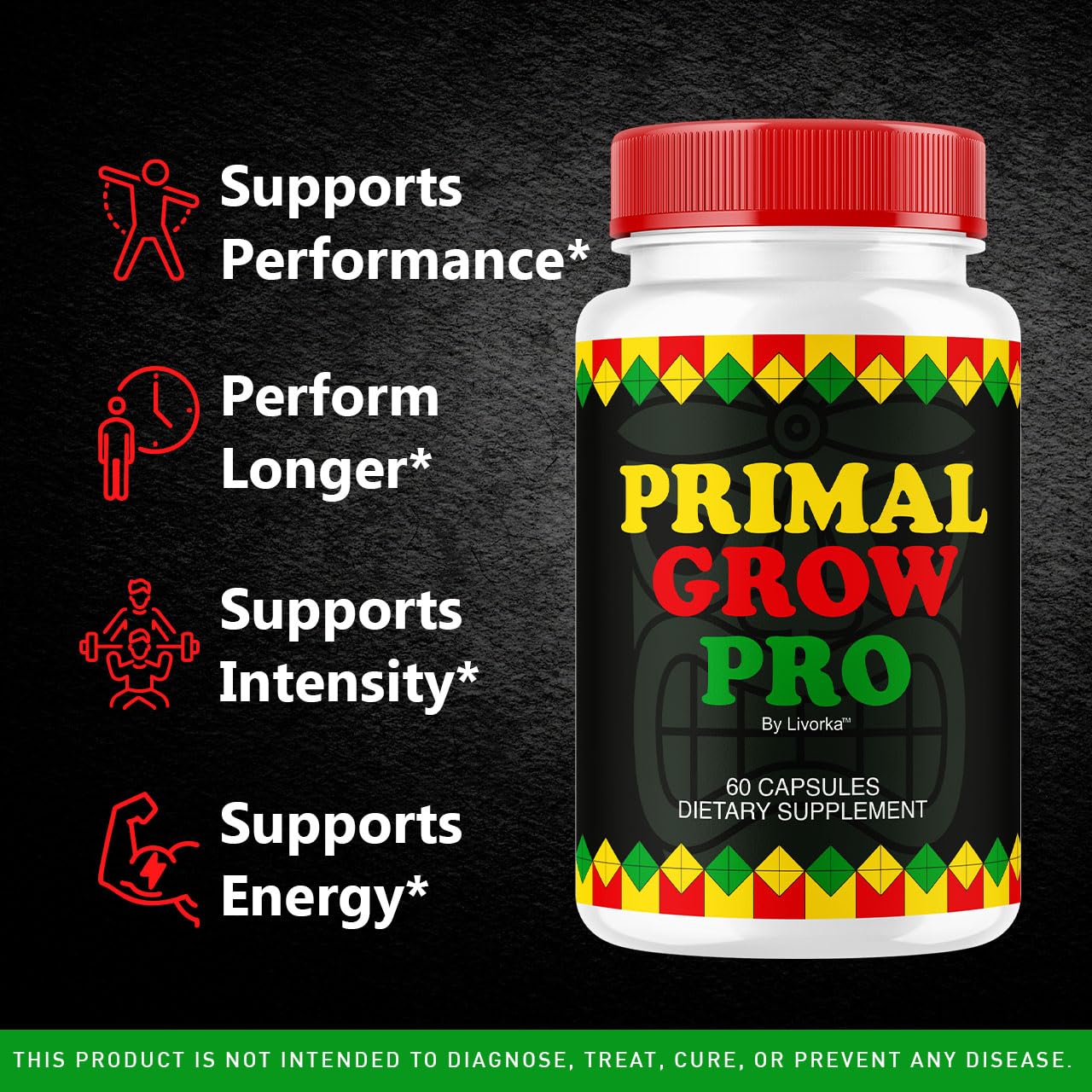 LIVORKA Primal Grow Pro for Men Capsules, 120 Capsules