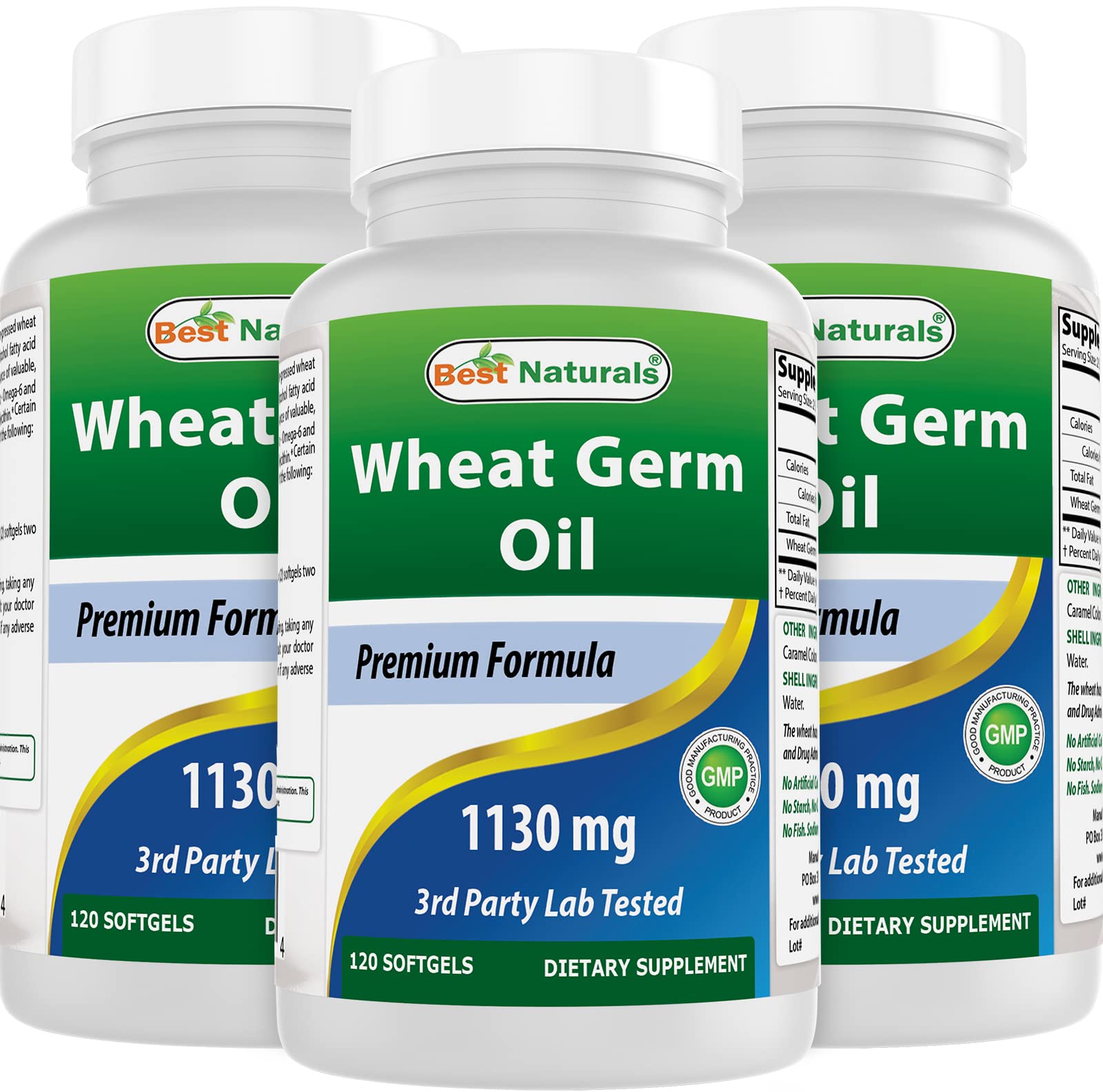 Best Naturals Wheat Germ Oil 1130 mg Softgels, 360 Count