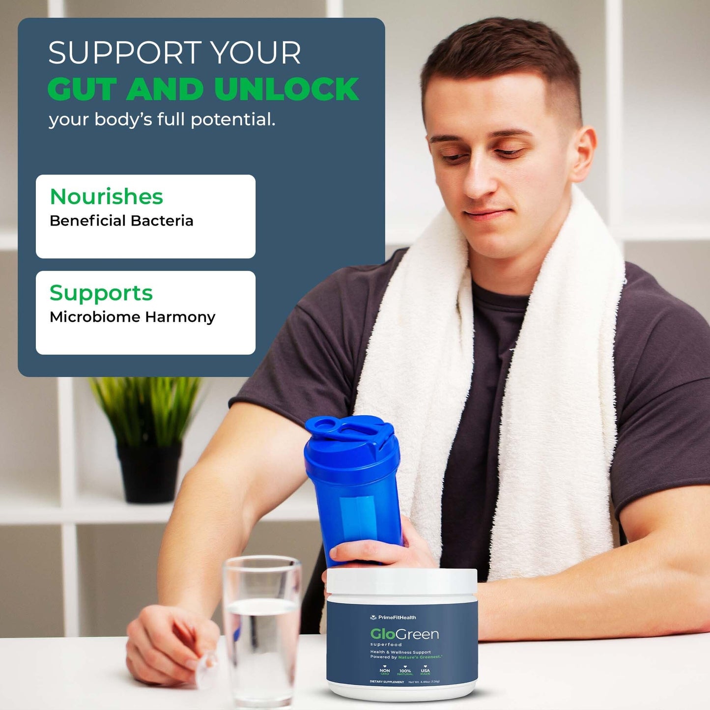 Primefithealth GloGreen Superfood Powder 4.5 oz