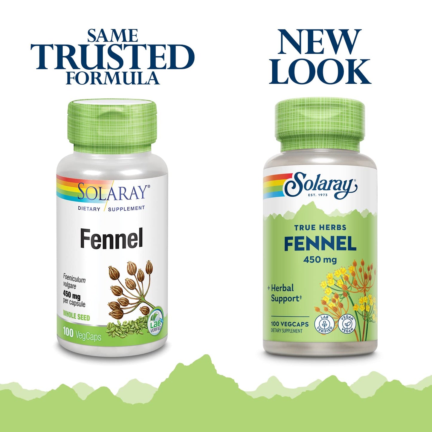 SOLARAY Fennel Seed 450mg Capsules, 100 VegCaps