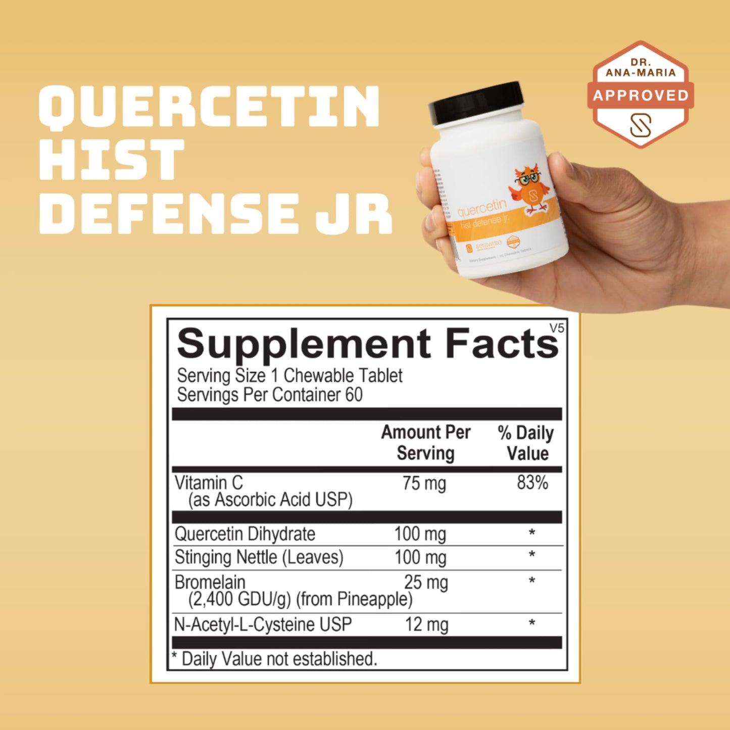 Serawise Quercetin Hist Defense Jr. Chewable 60 Tablets