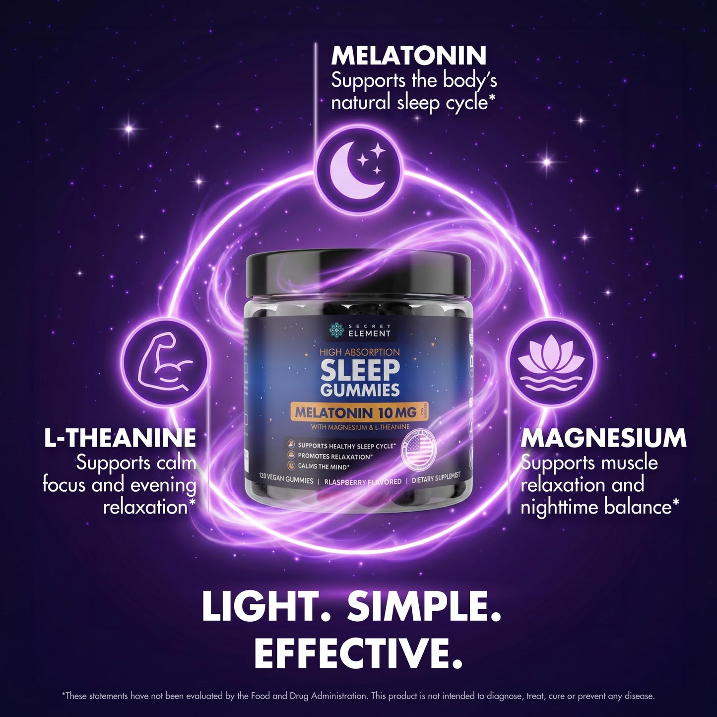 Secret Element Sleep Gummies 120 Gummies