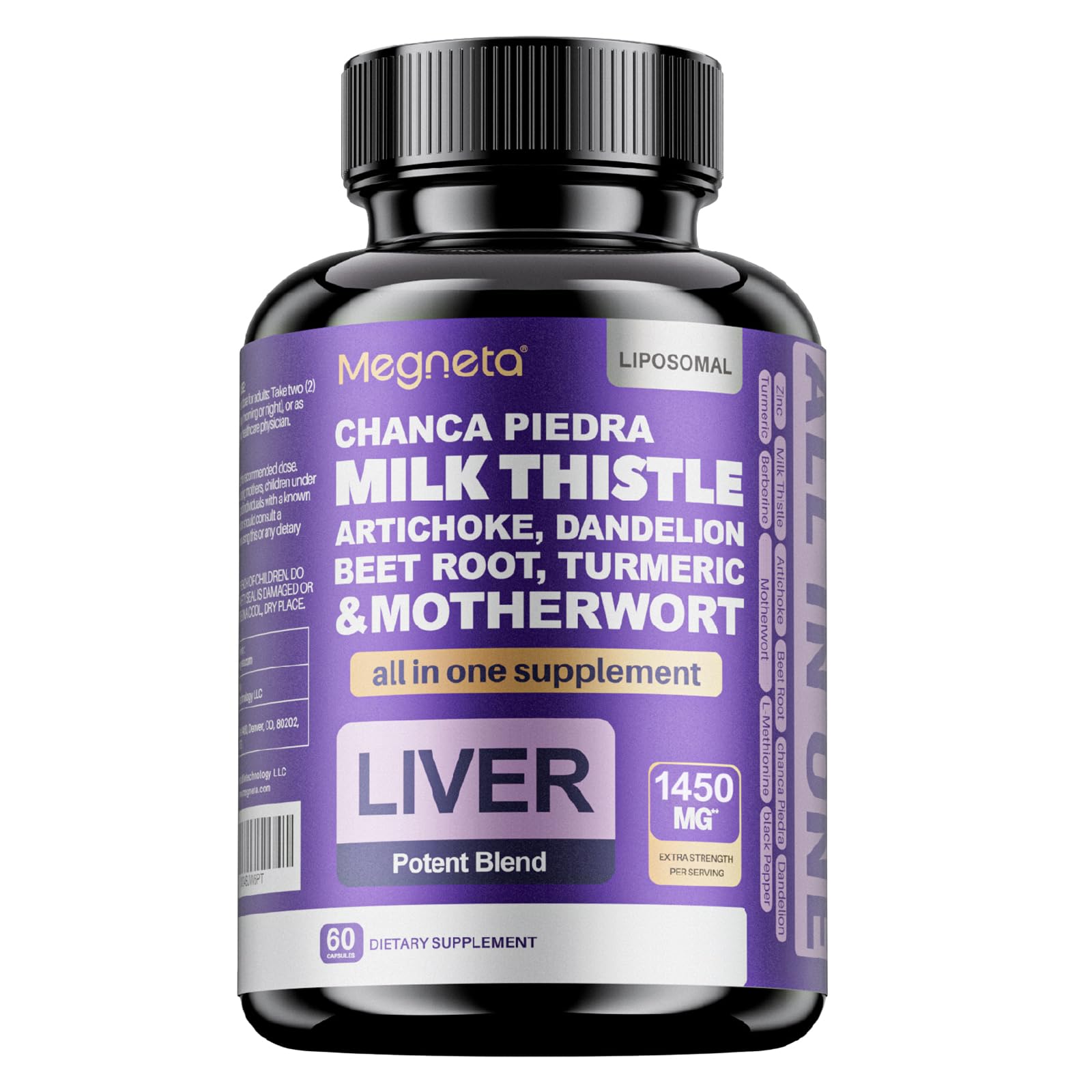 MEGNETA Milk Thistle Supplement Capsule 60 Count