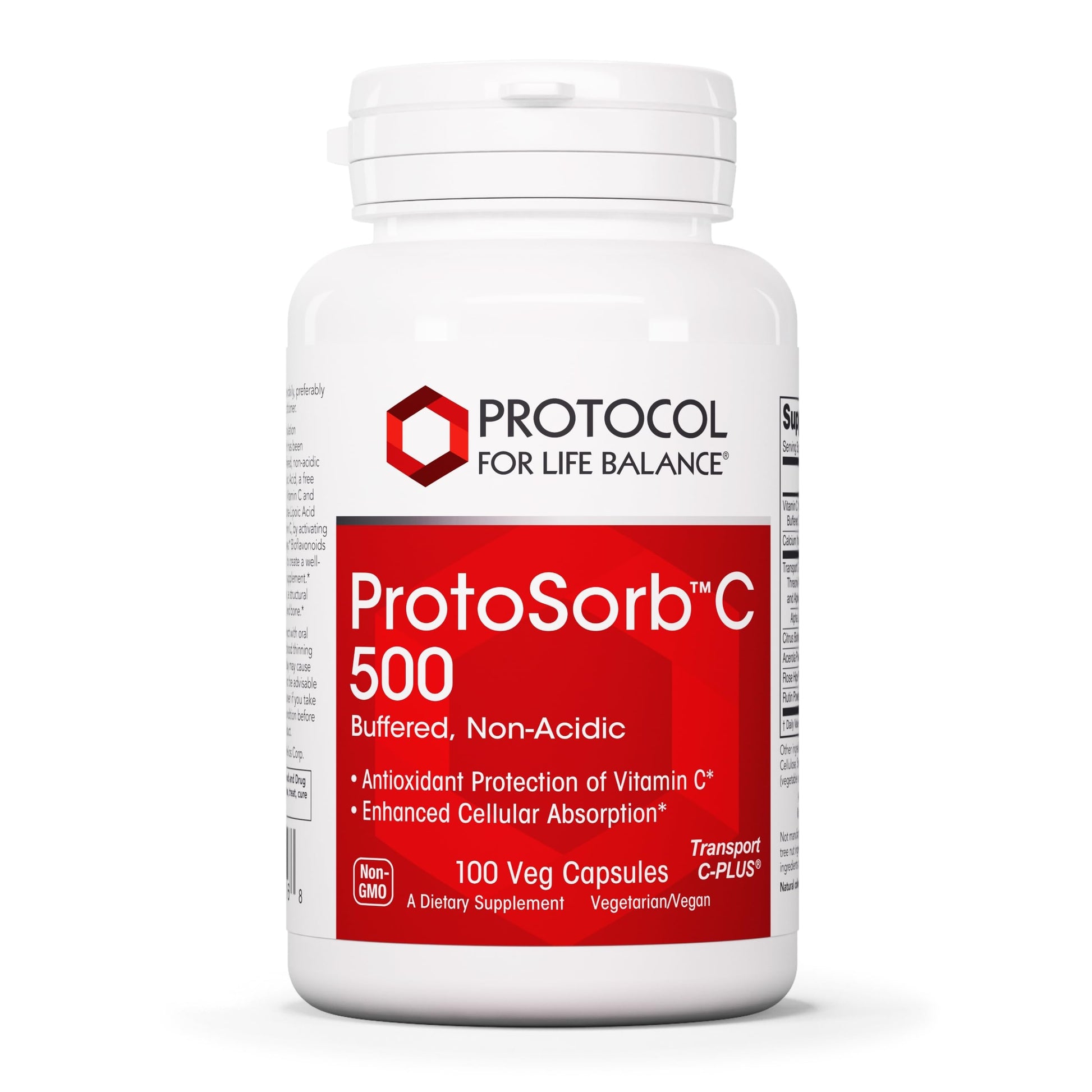 PROTOCOL FOR LIFE BALANCE Protosorb C 500 Capsules, 100 Veg Caps