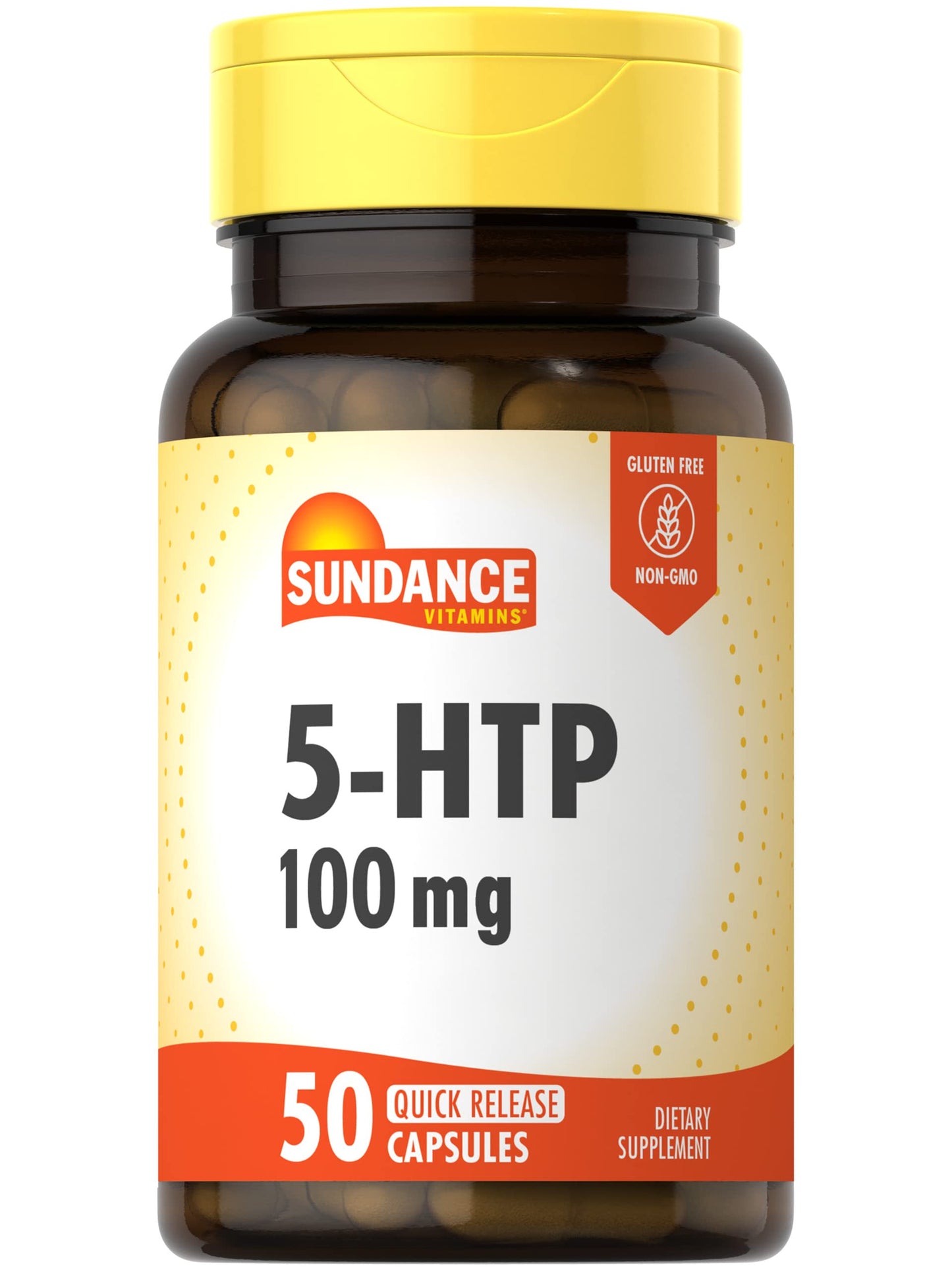 Sundance 5-HTP 100mg Capsule, 50 Count
