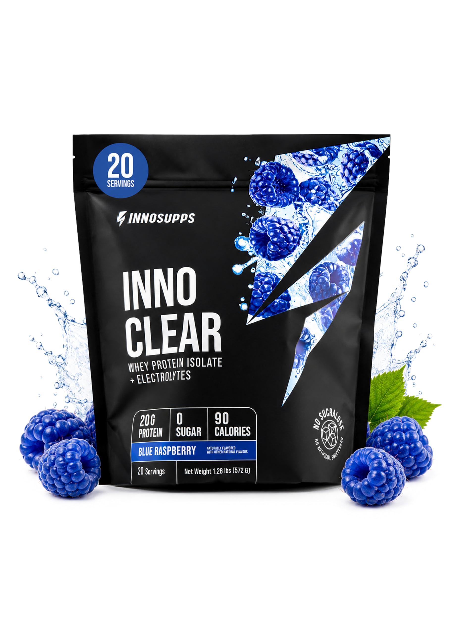 InnoSupps Inno Clear Whey Protein Powder 1.24 Pound (Pack of 1) Blue Raspberry