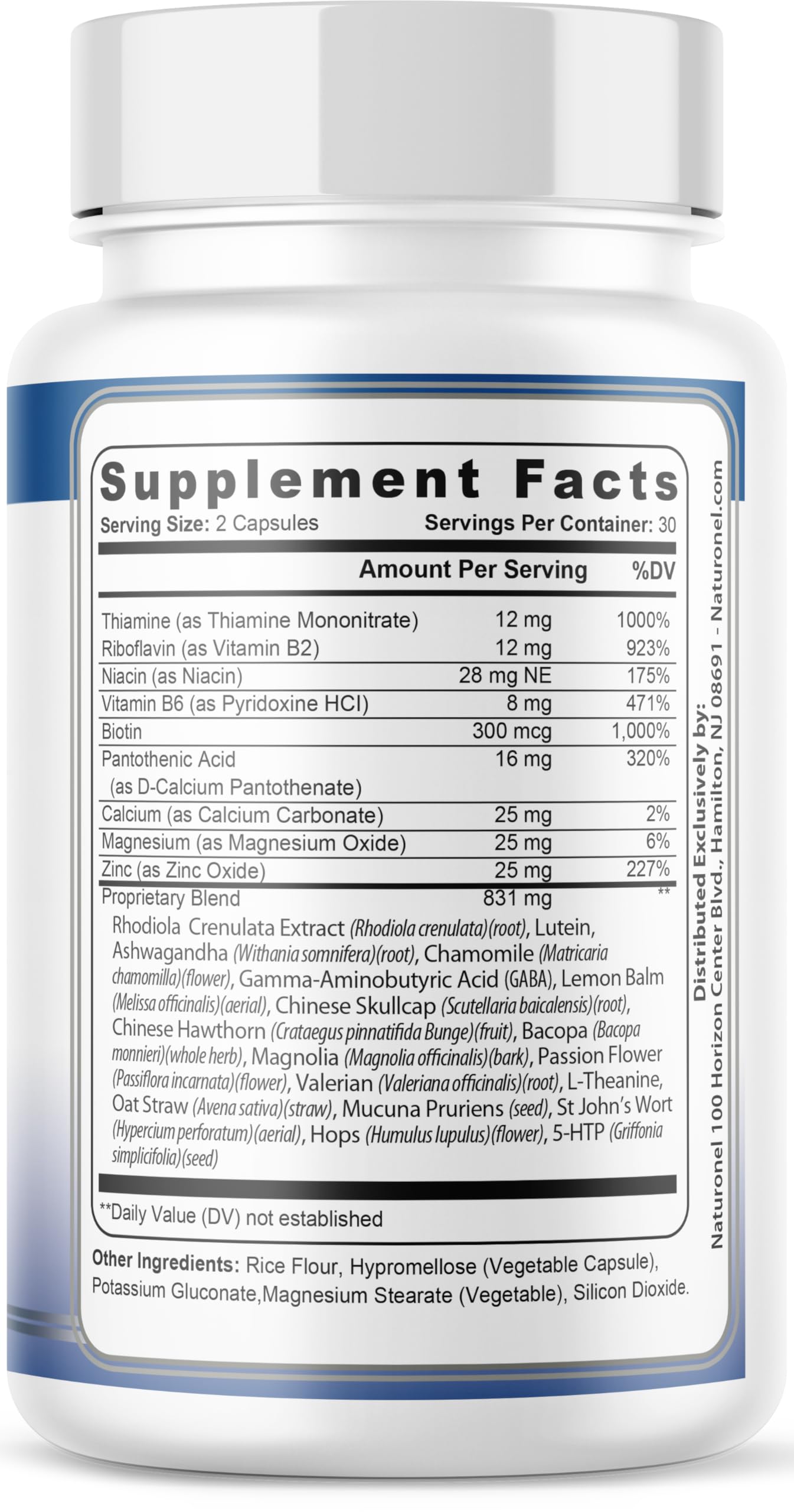 Naturonel Daily Calm Stress Relief Supplement Capsules, 60 Count