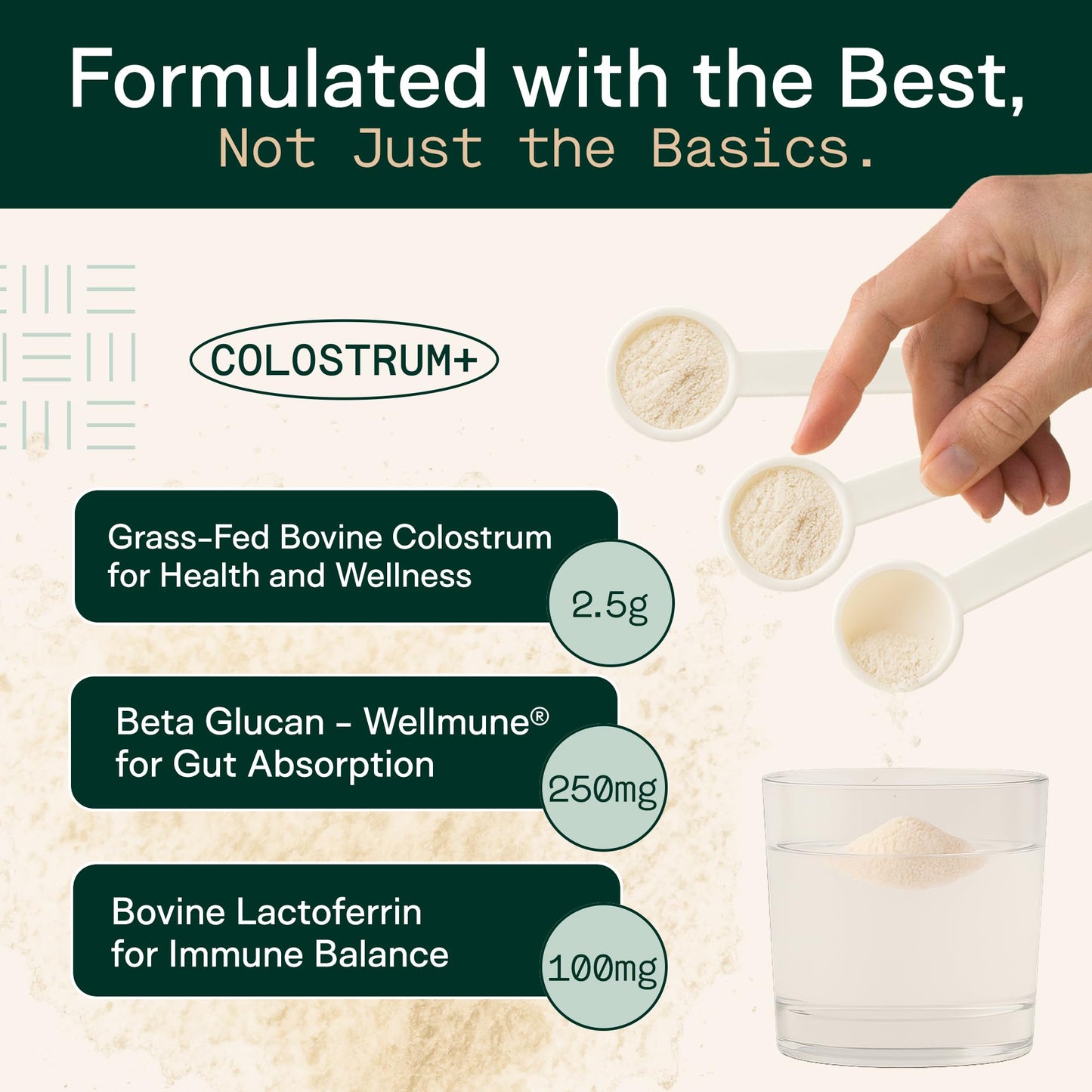 Adapt Naturals by Chris Kresser Colostrum Supplement (2500mg) with Lactoferrin and Beta-Glucan Powder 5.92 oz