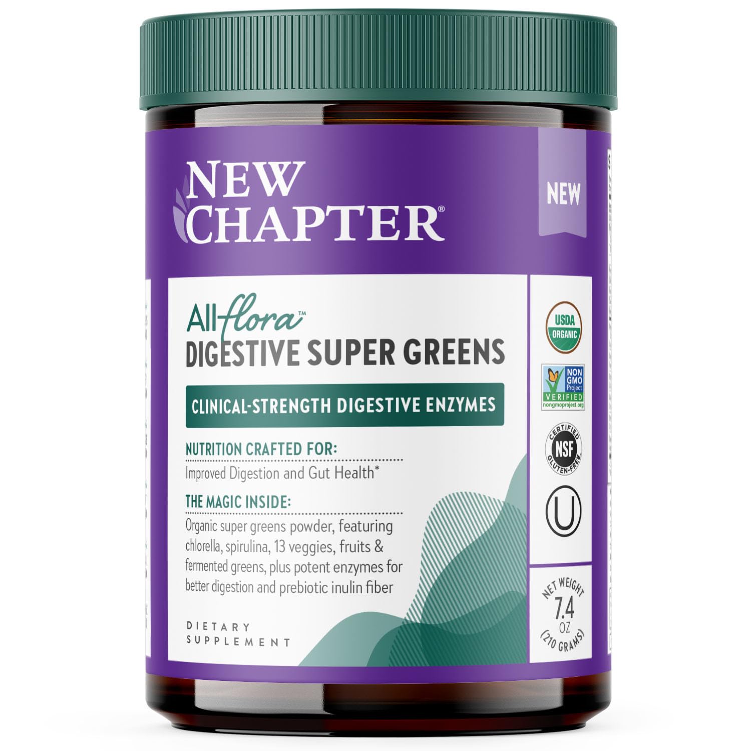 New Chapter All-Flora Digestive Super Greens Powder 30 Servings