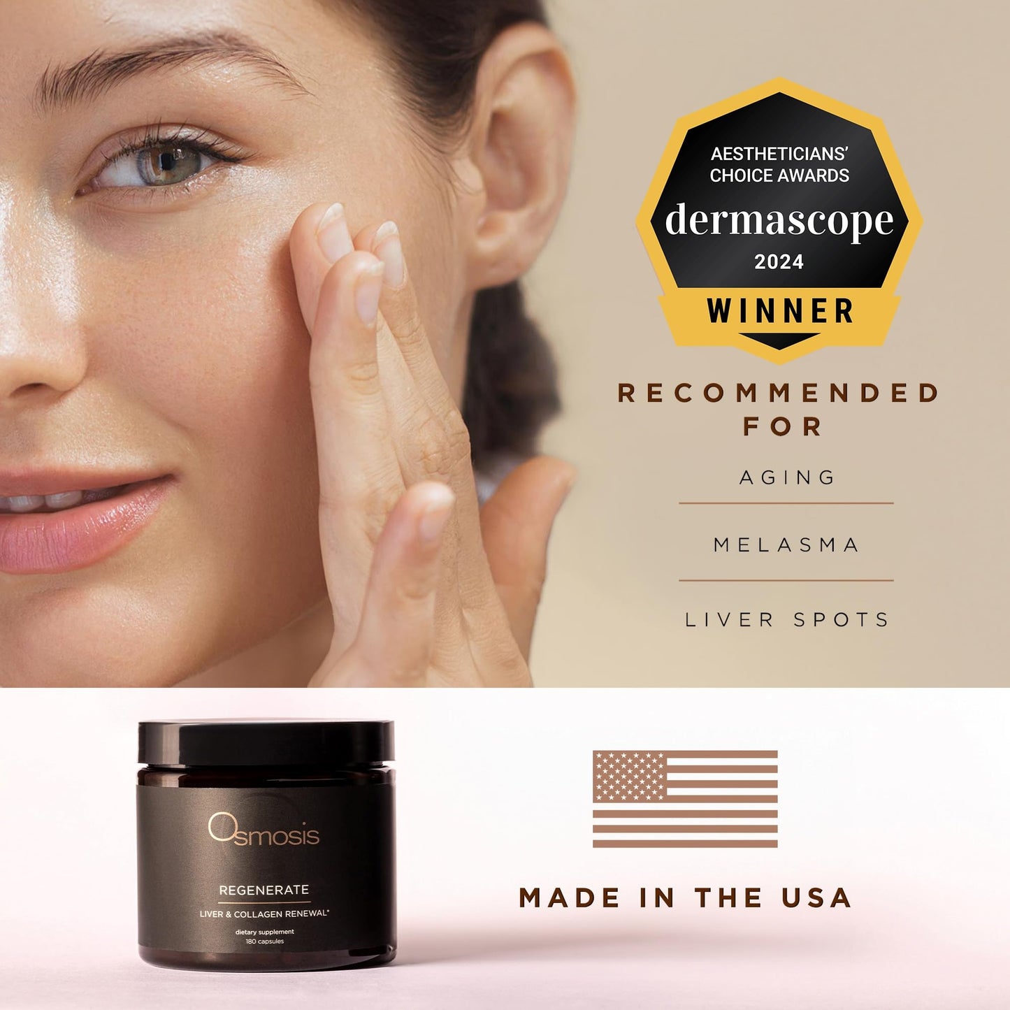 OSMOSIS Regenerate Skin and Liver Support Supplement for Skin Firmness Capsule 1 Count