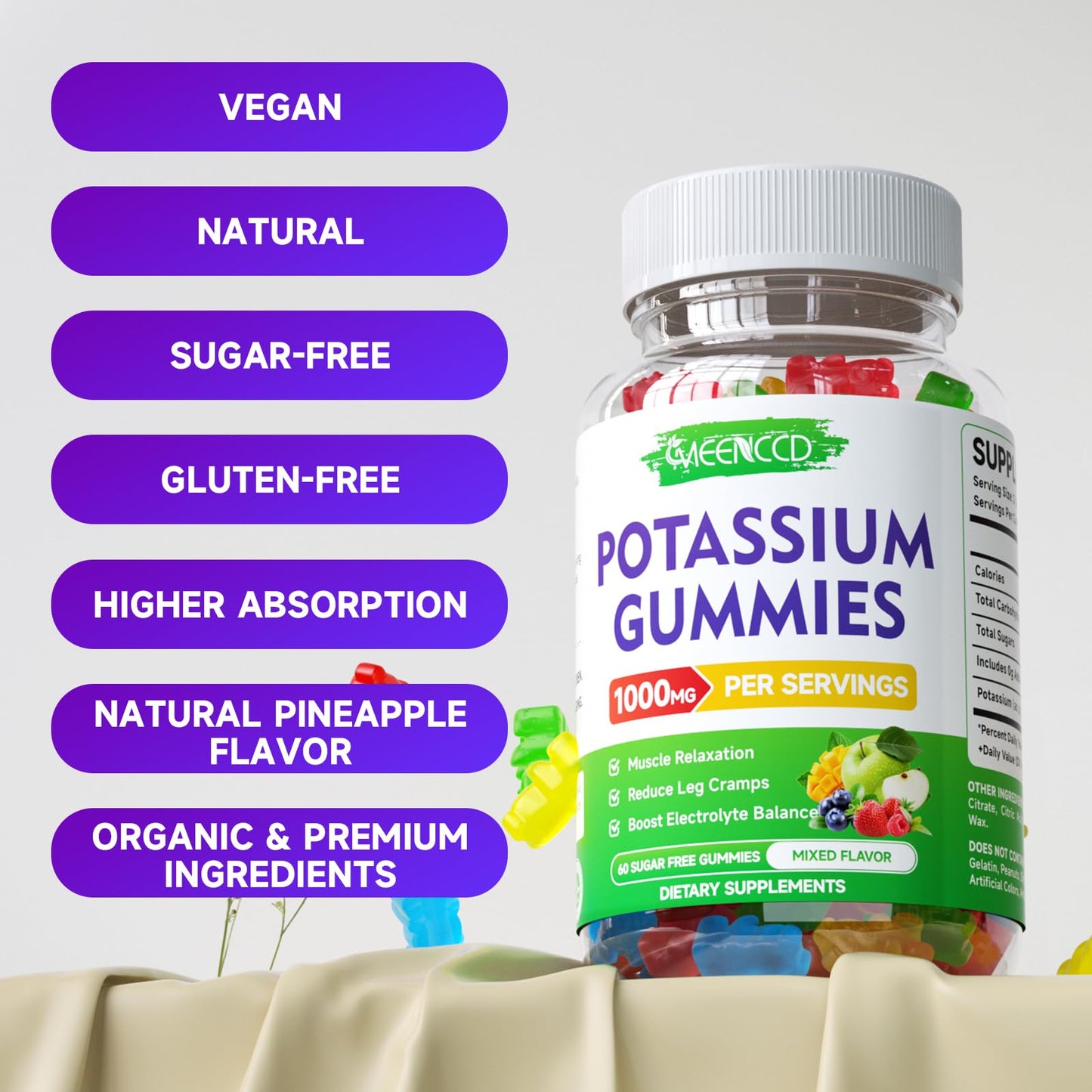 MEENCCD Potassium Citrate Gummy 120