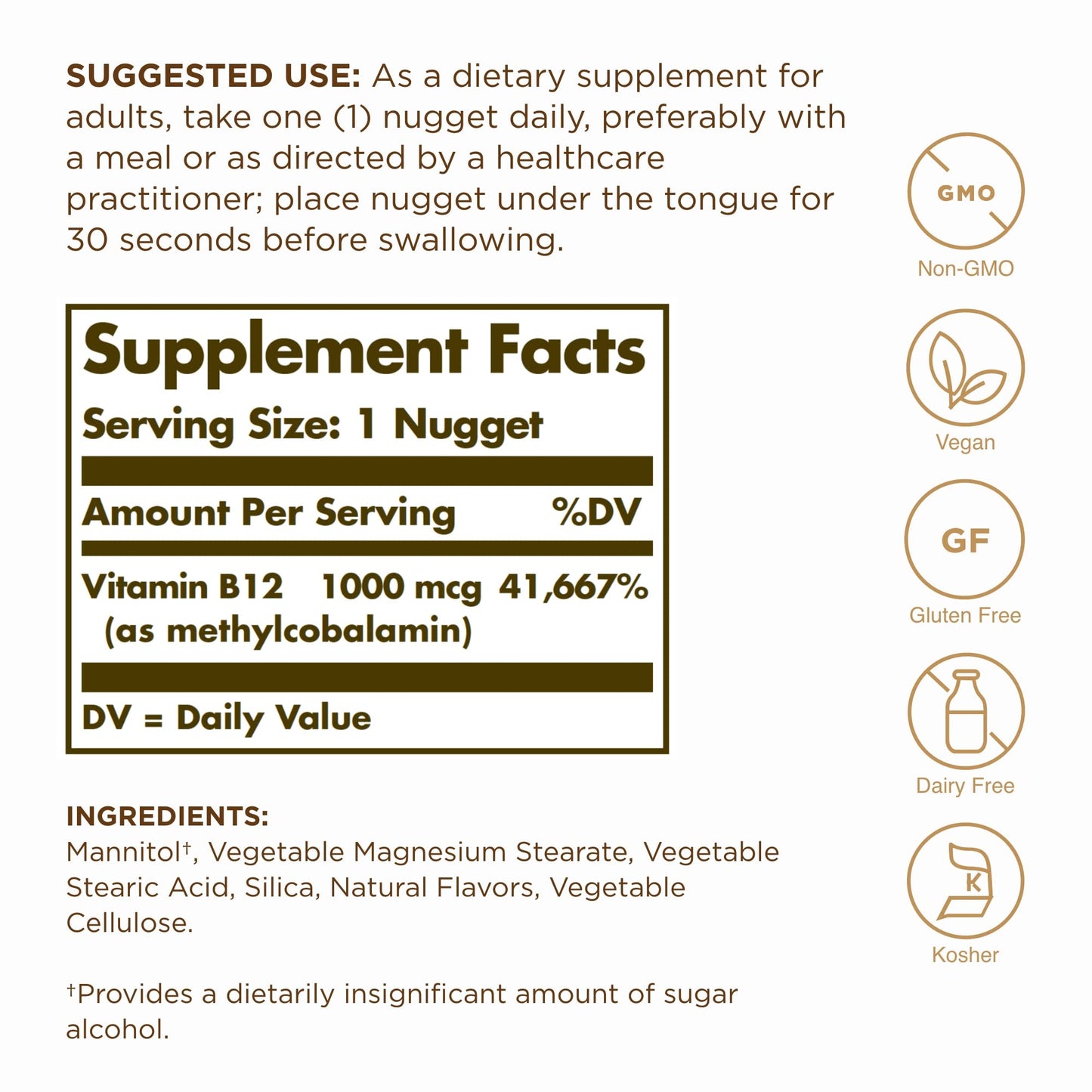 Solgar Methylcobalamin (Vitamin B12) 1000 mcg Capsules, 120 Count