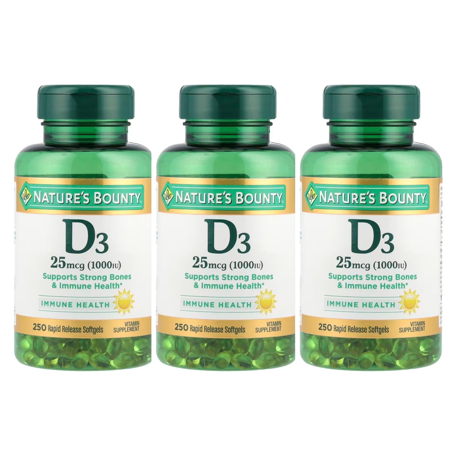 Nature's Bounty Vitamin D3 1000 IU Softgels, 750 Count