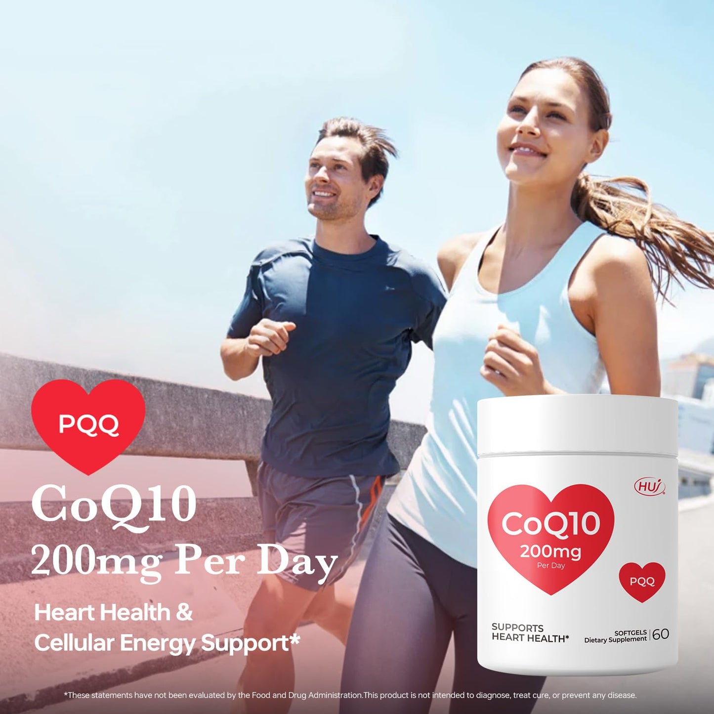 HUJ CoQ10 200mg Per Day Softgels 60 Count