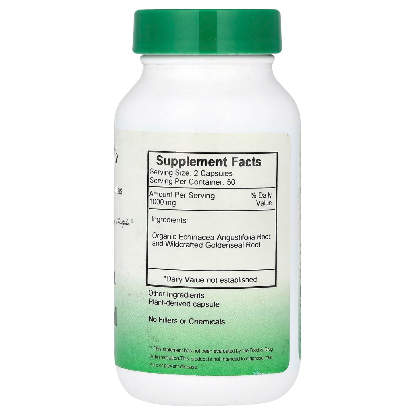 Christopher's Original Formulas Echinacea Goldseal Capsules 100 Count