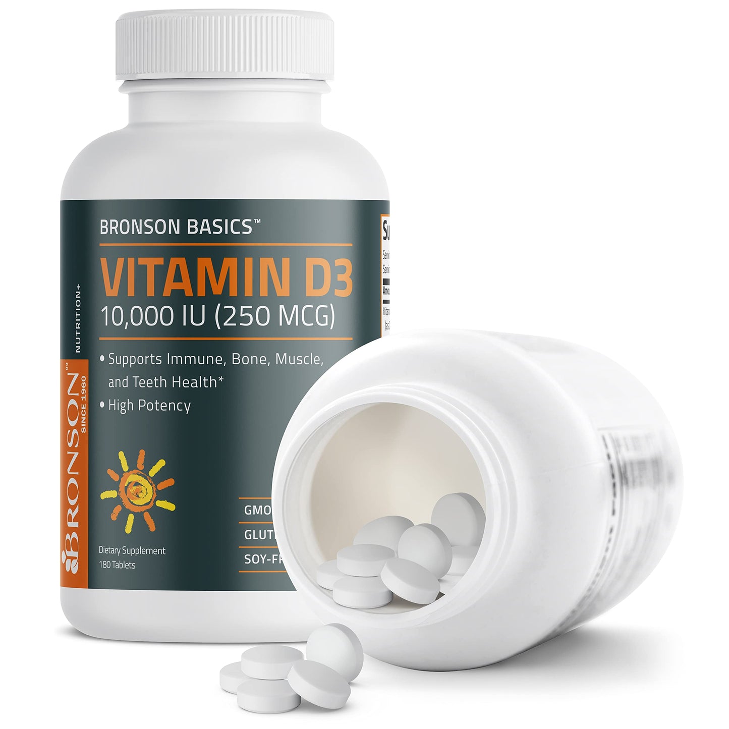 Bronson Vitamin D3 10,000 IU (250 MCG), 180 Tablets