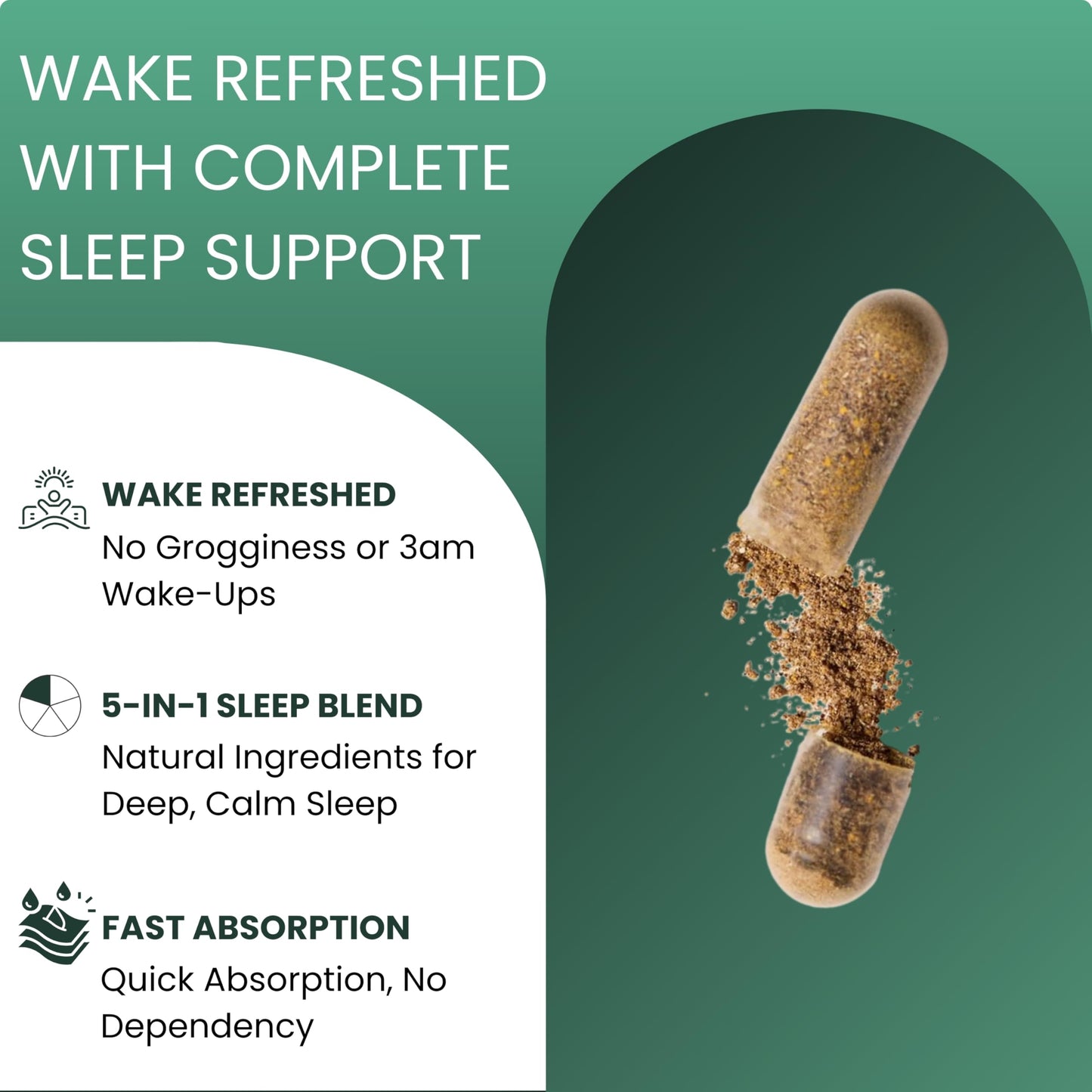 JINTO Melatonin Sleep Capsules, 60 Count