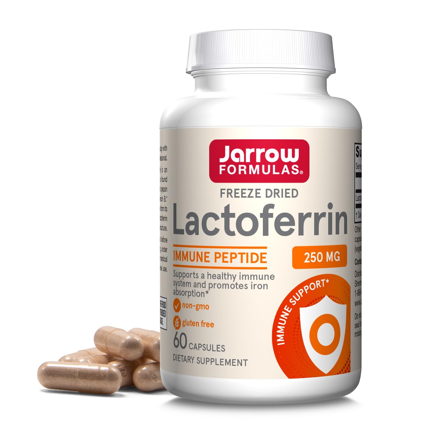 Jarrow Formulas Lactoferrin 250 mg Capsule, 60 Capsules